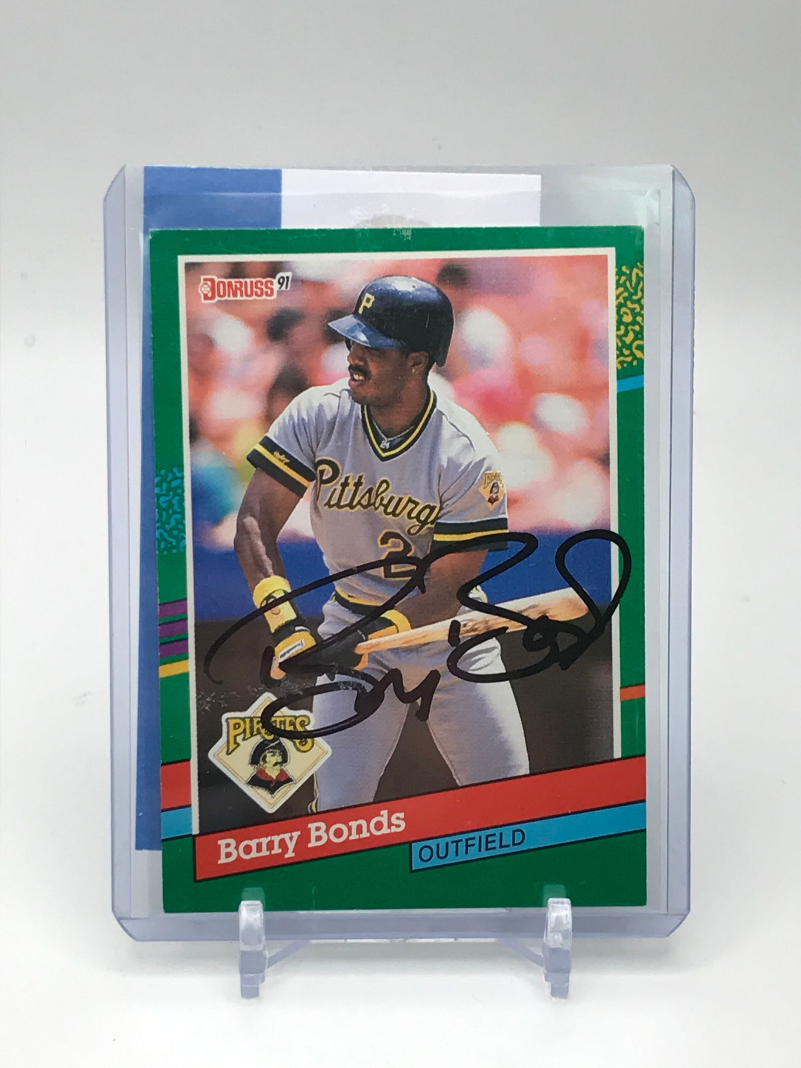 SIGNED BARRY BONDS DONRUSS BASEBALL CARD AUTHENTICATION DIRECT COA (1 of 2)