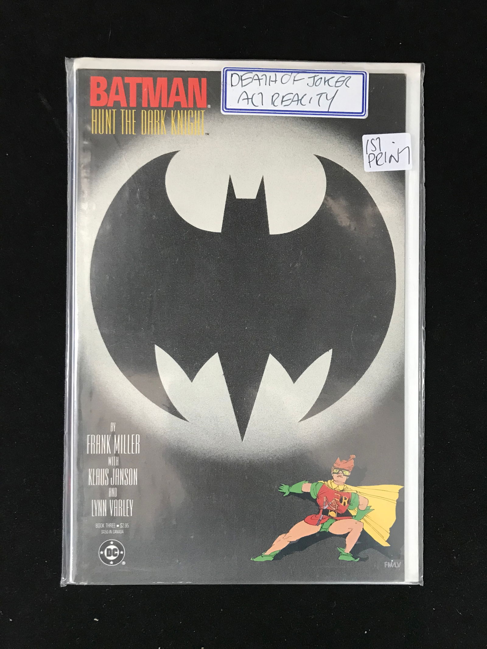 DC COMICS BOOK THREE BATMAN HUNT THE DARK KNIGHT (DEATH OF JOKER) 1ST PRINT (1 of 1)