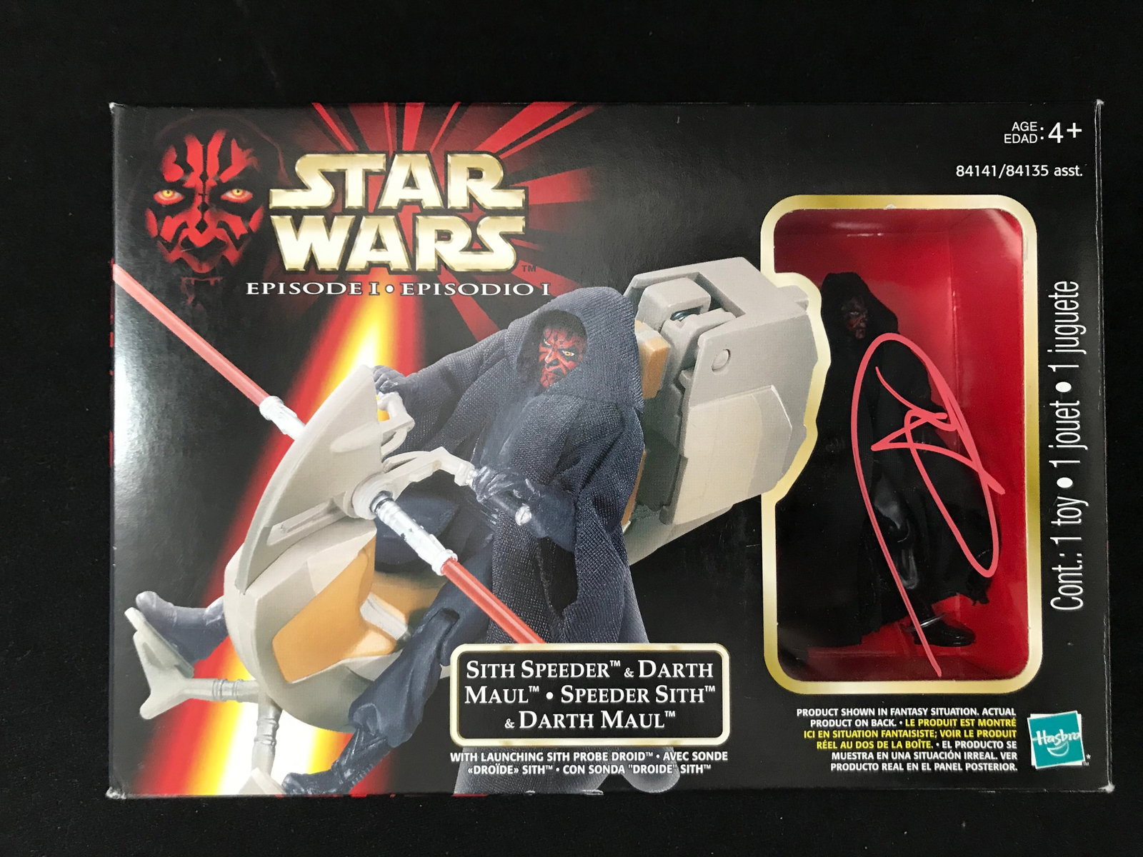 RAY PARK SIGNED SITH SPEEDER AND DARTH MAUL FIGURES: Prices are in Canadian dollars