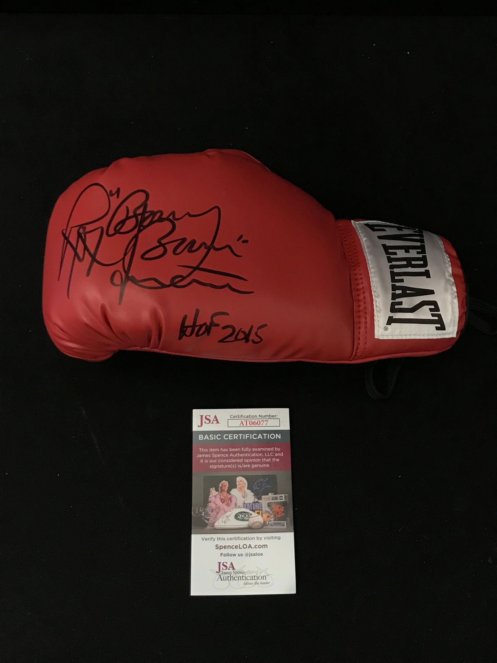 RAY MANCINI SIGNED BOXING GLOVE JSA COA (1 of 2)