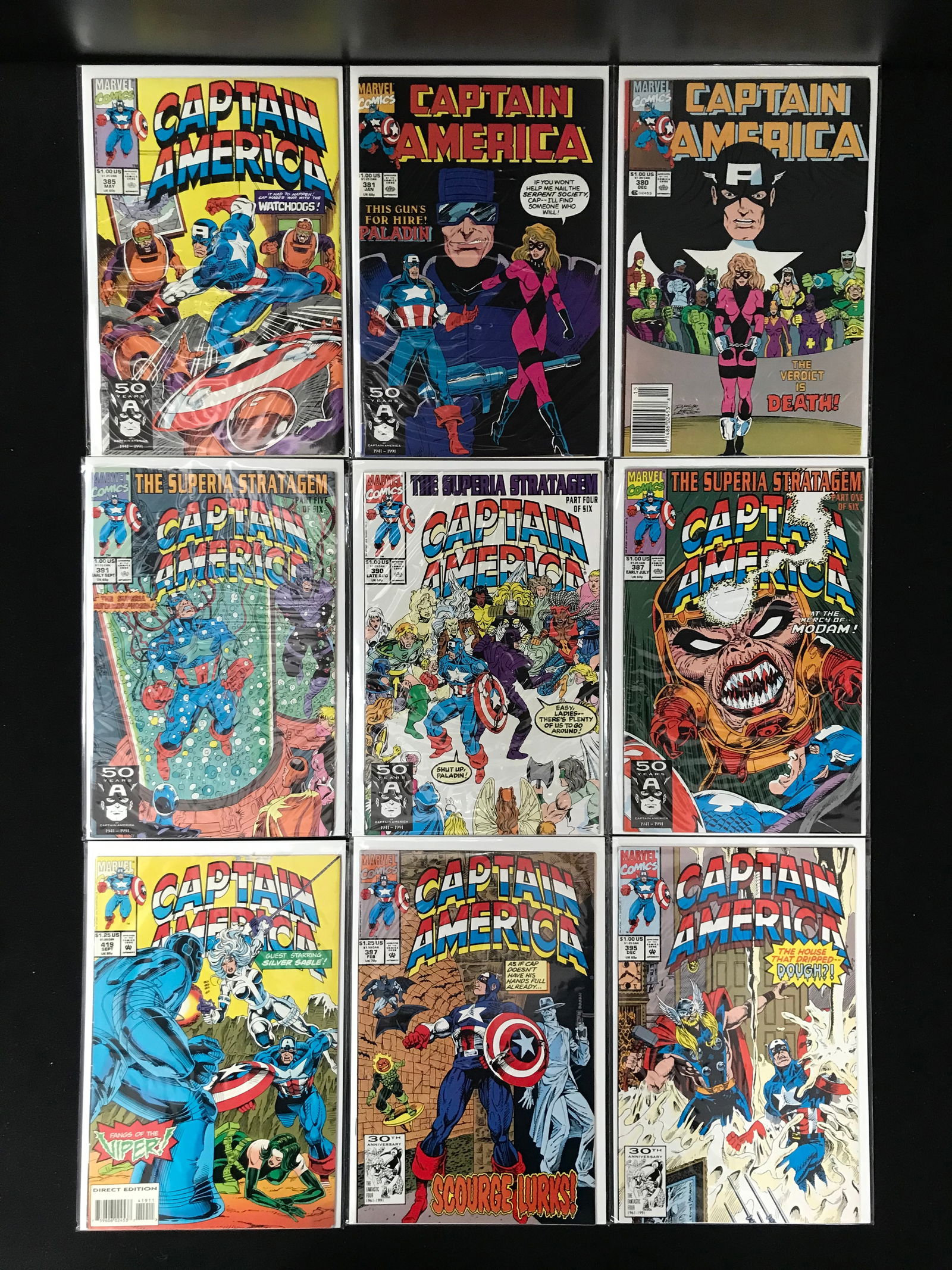 MARVEL COMICS CAPTAIN AMERICA COMIC BOOK LOT (1 of 1)
