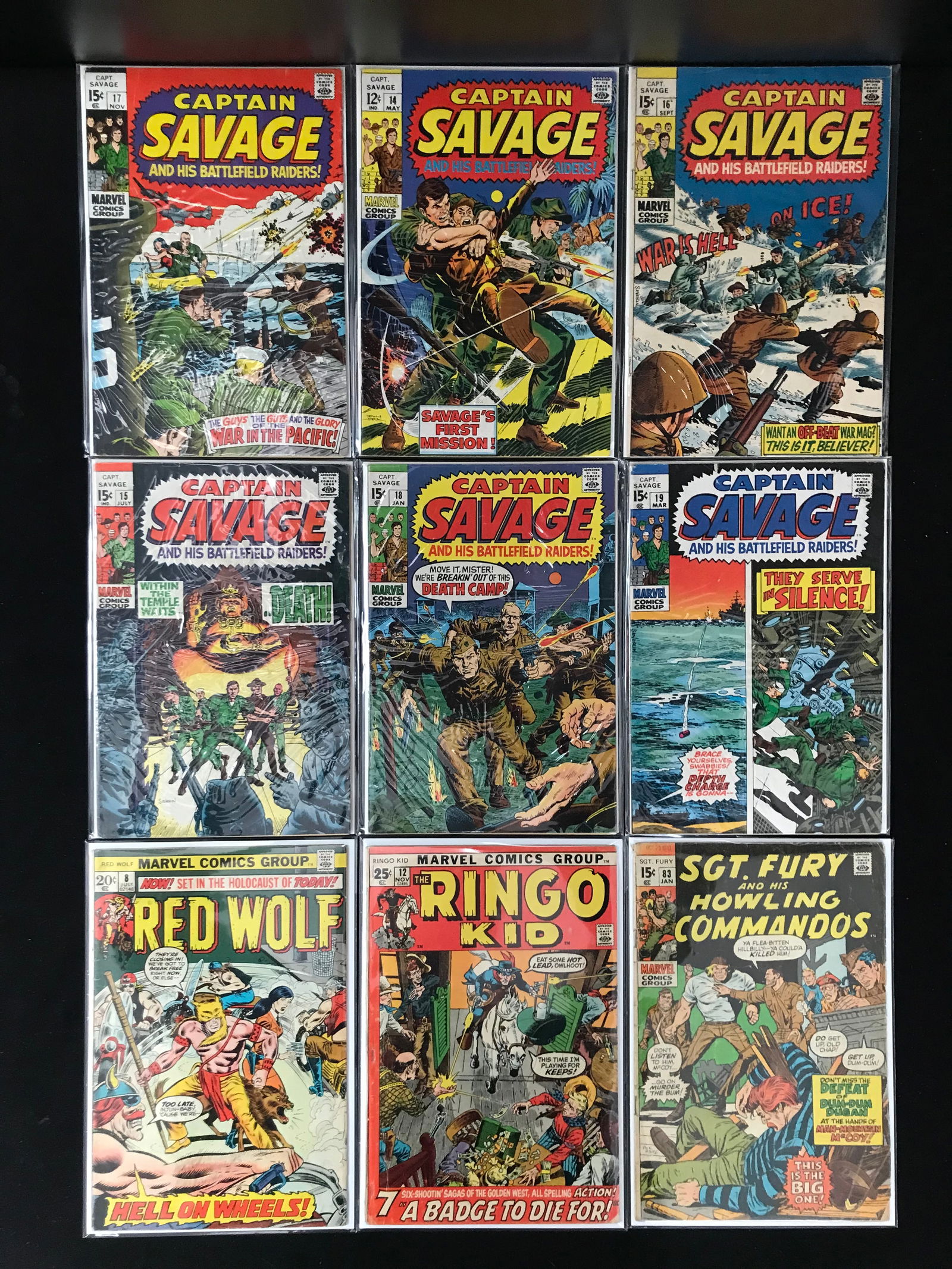 MARVEL COMICS CAPTAIN SAVAGE COMIC BOOK LOT (1 of 1)