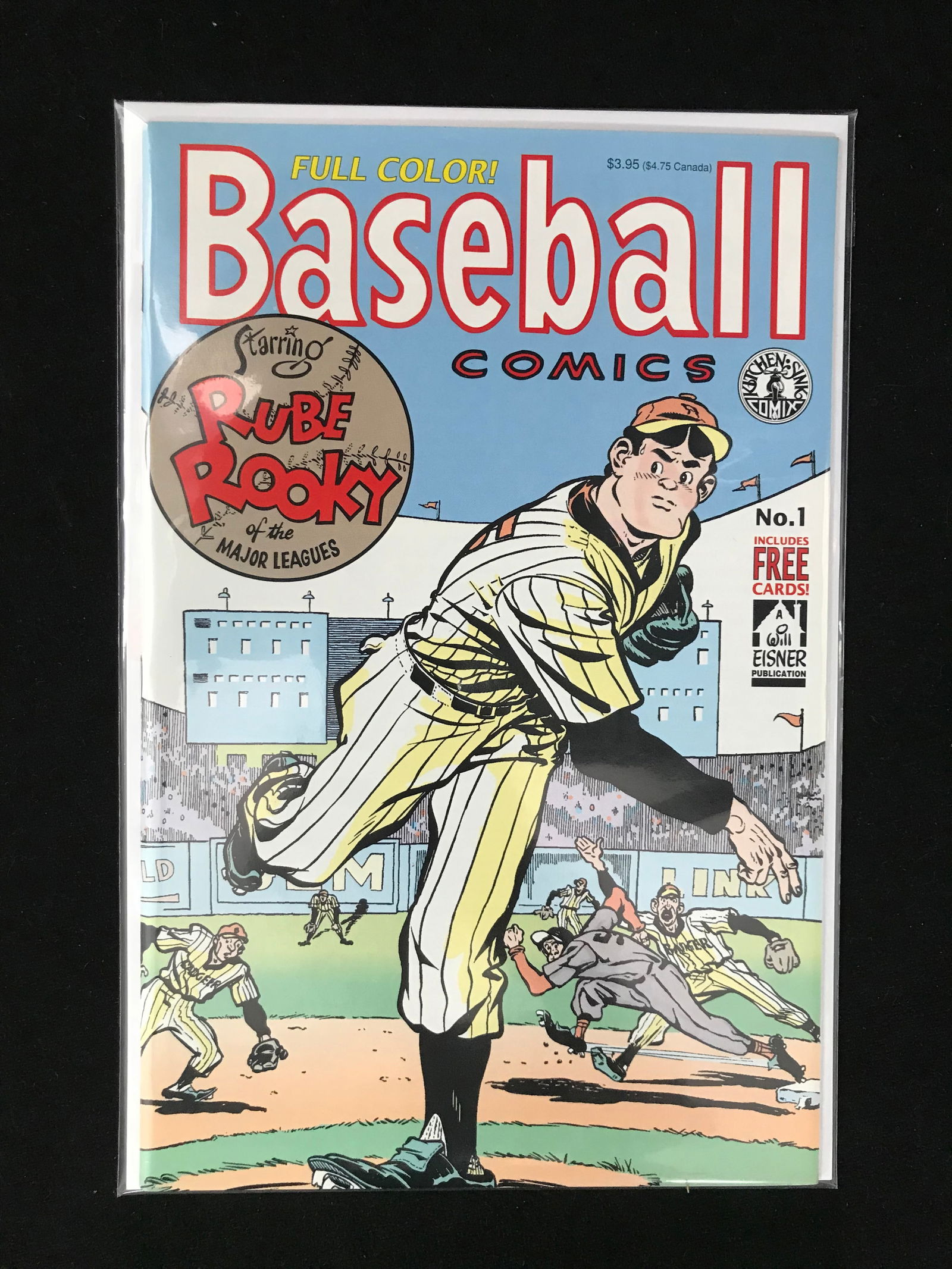 KITCHEN SINK COMIX NO.1 BASEBALL COMICS STARRING RUBE ROOKY (1 of 1)