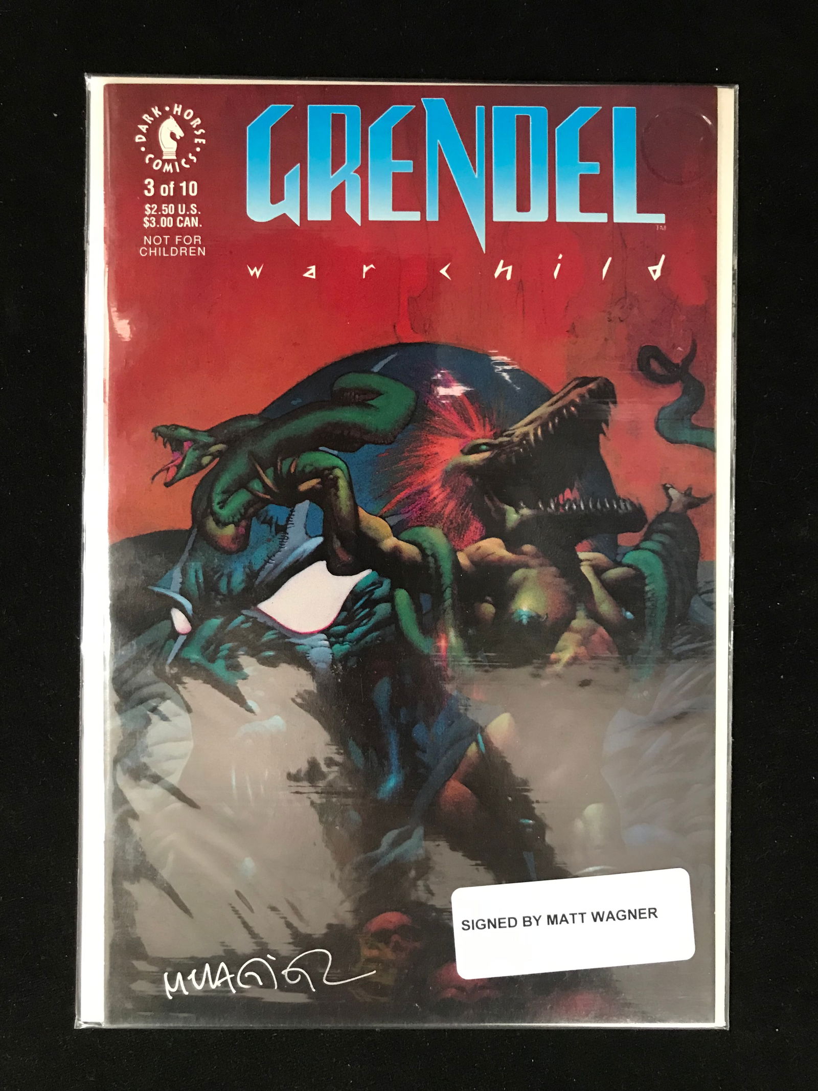 DARK HORSE COMICS NO.3/10 GRENDEL WAR CHILD (SIGNED BY MATT WAGNER) (1 of 1)