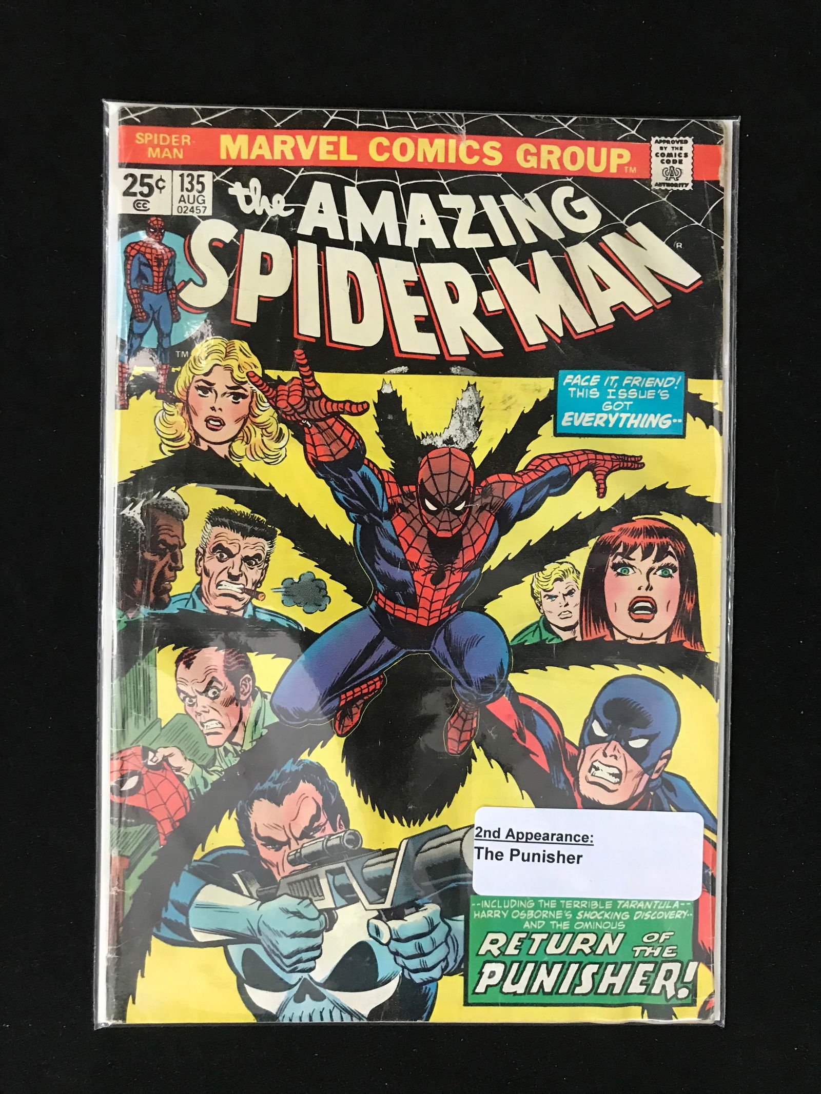 MARVEL COMICS NO.135 THE AMAZING SPIDERMAN (2ND APP THE PUNISHER) (1 of 1)