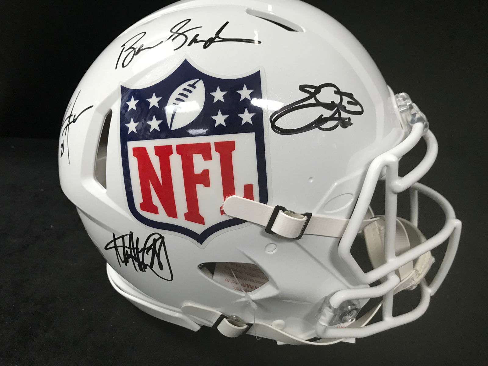 NFL RUNNING BACK GREATS (SMITH,SANDERS,GORE,PETTERSON) SIGNED AUTHENTIC HELMET (FANATICS COA) (1 of 6)