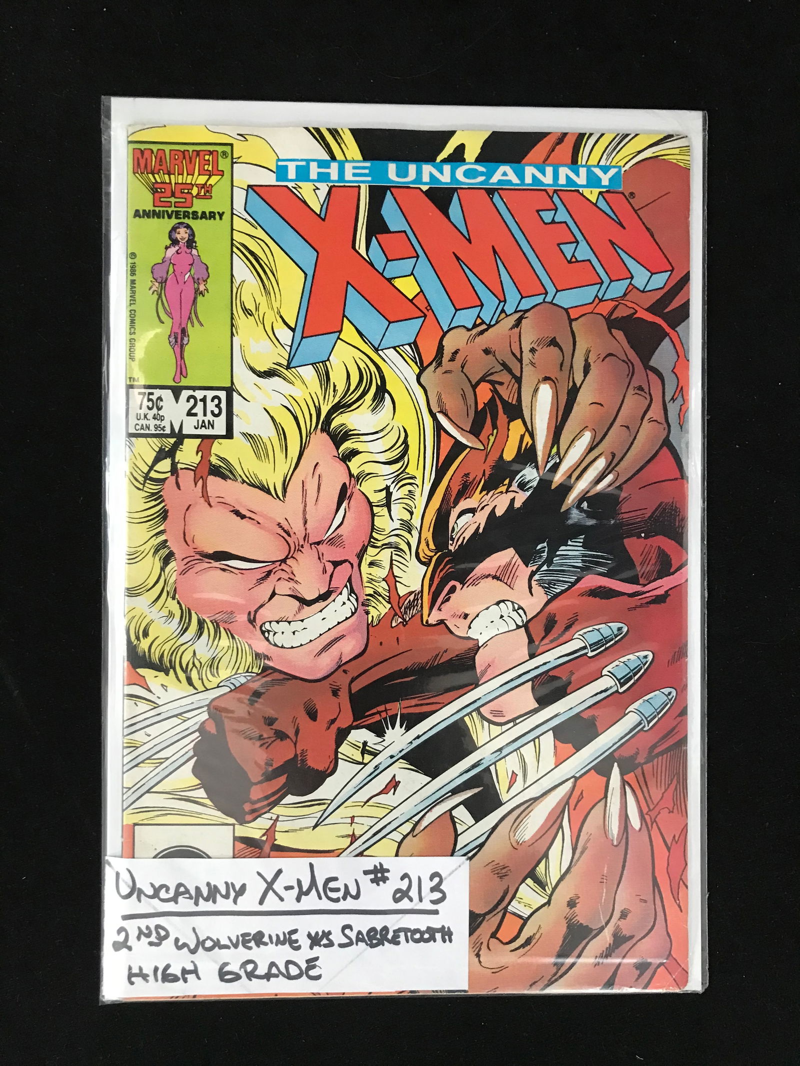 MARVEL COMICS NO.213 THE UNCANNY X-MEN: Prices are in Canadian dollars