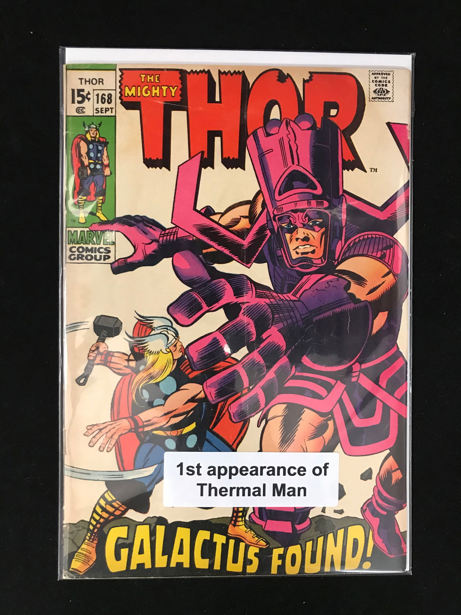MARVEL COMICS NO.168 THE MIGHTY THOR (1ST APP OF THERMAL MAN) (1 of 1)