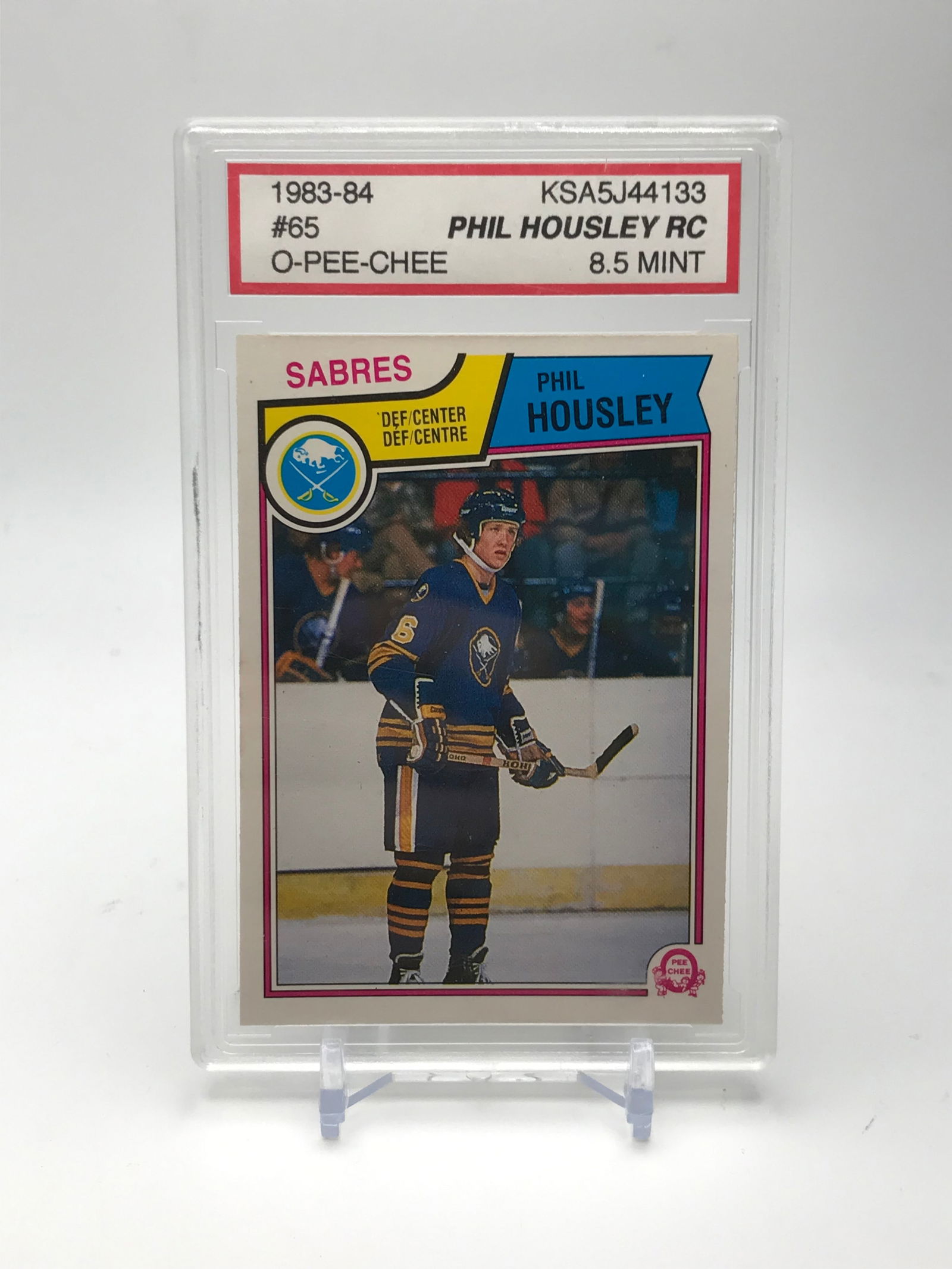1983-84 O PEE CHEE PHIL HOUSLEY ROOKIE CARD (KSA 8.5) (1 of 2)