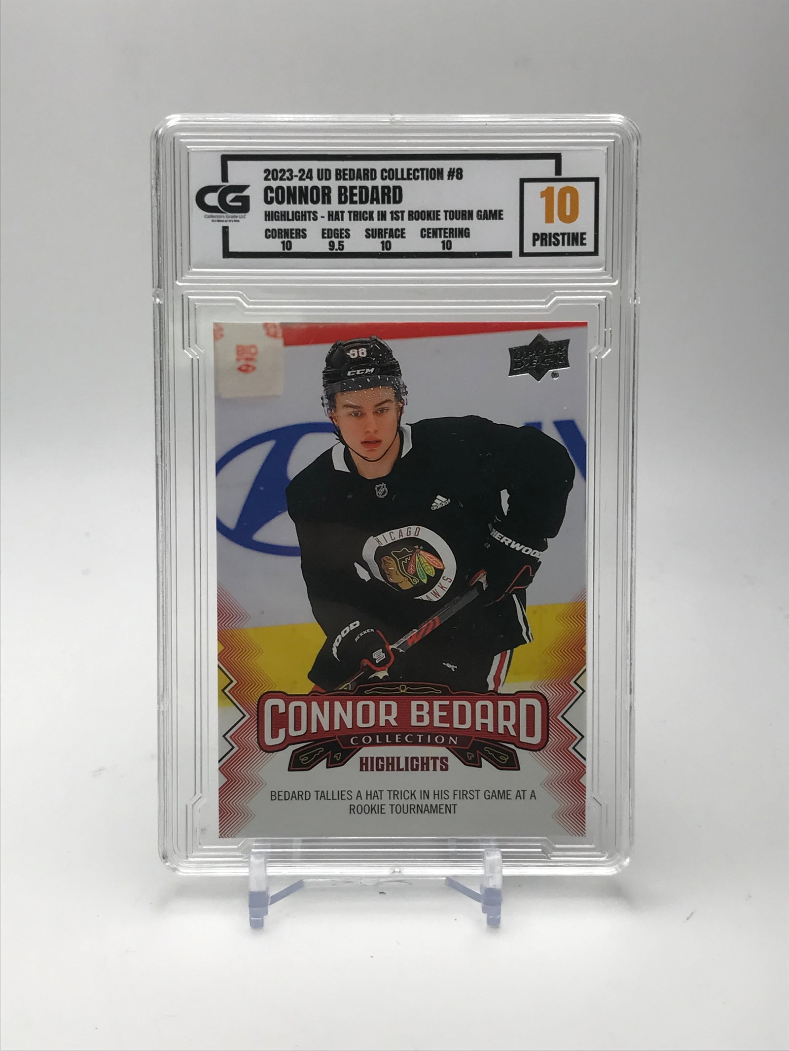 2023-24 UD CONNOR BEDARD COLLECTION NO.8 HIGHLIGHTS CG GRADED 10: Prices are in Canadian dollars