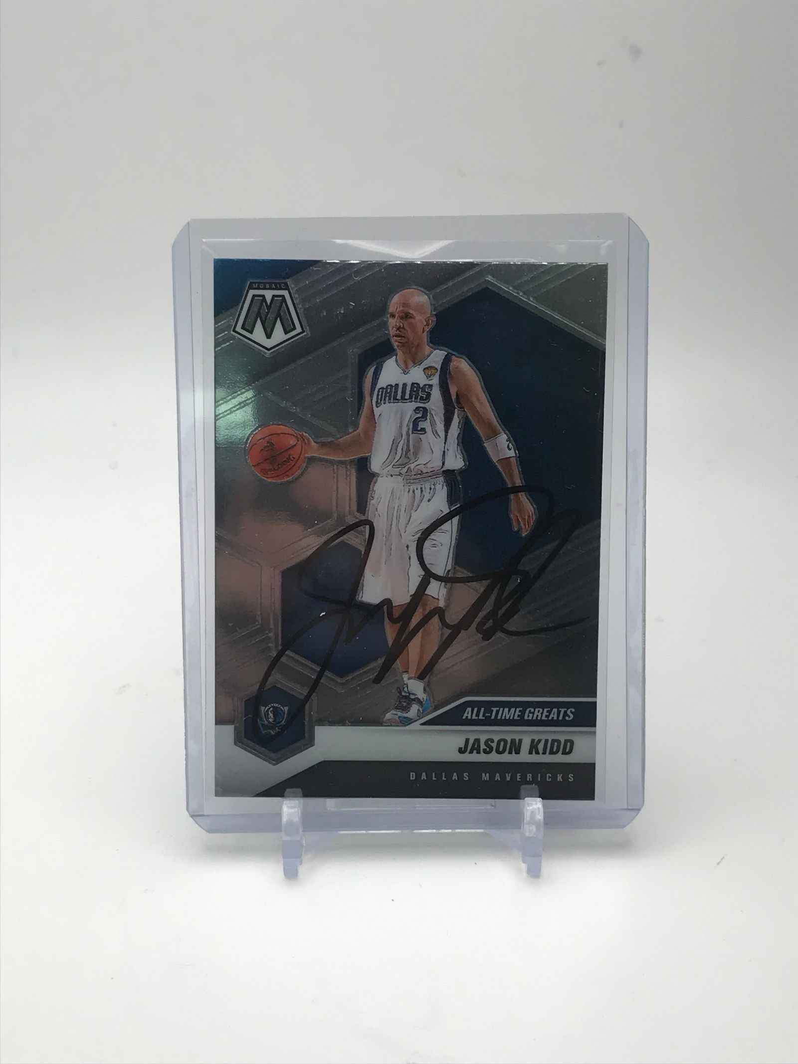 JASON KIDD SIGNED PANINI MOSAIC TRADING CARD (RED CARPET COA) (1 of 2)