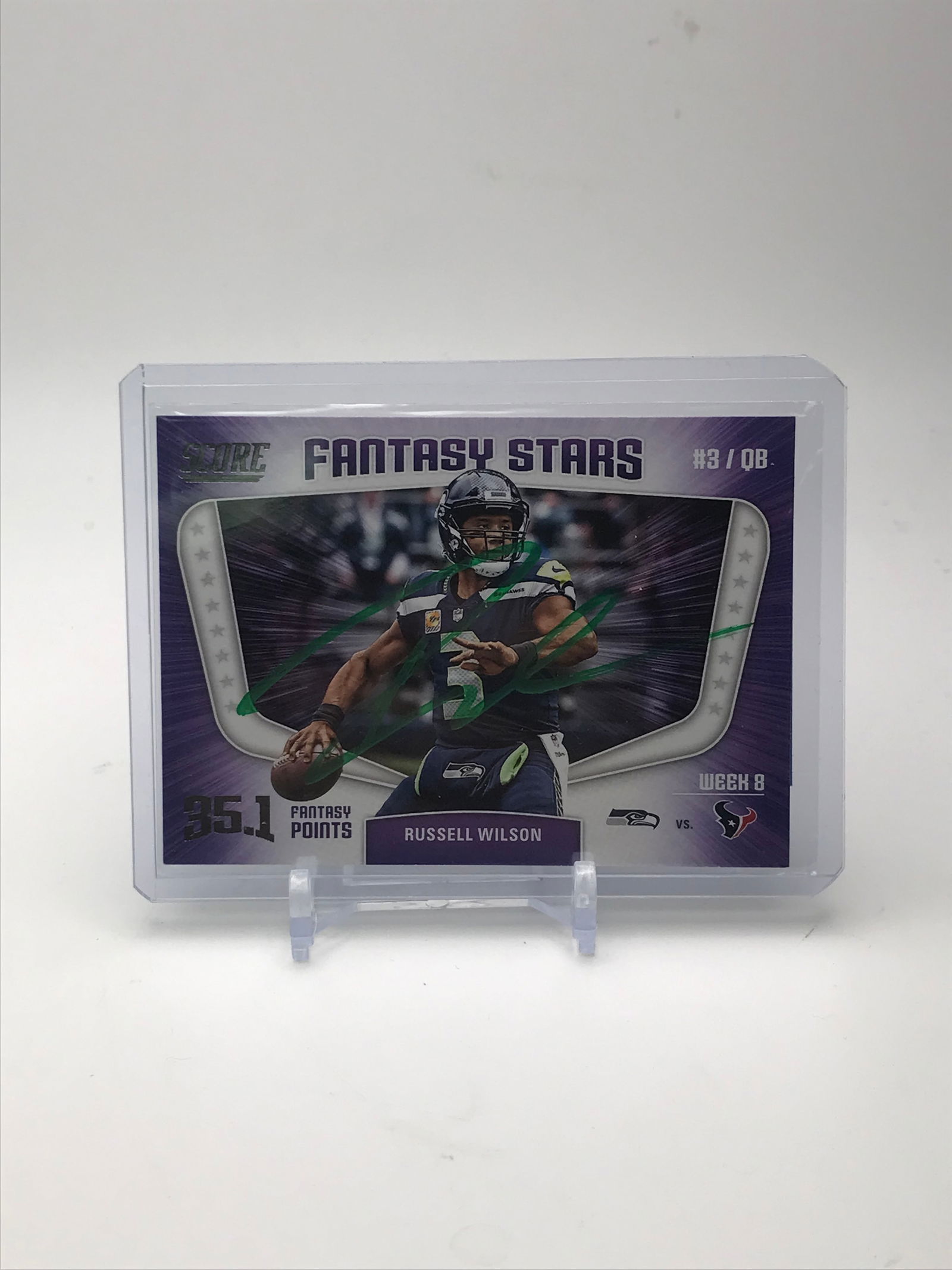 RUSSELL WILSON SIGNED TRADING CARD (AUTHENTICATION DIRECT COA) (1 of 2)