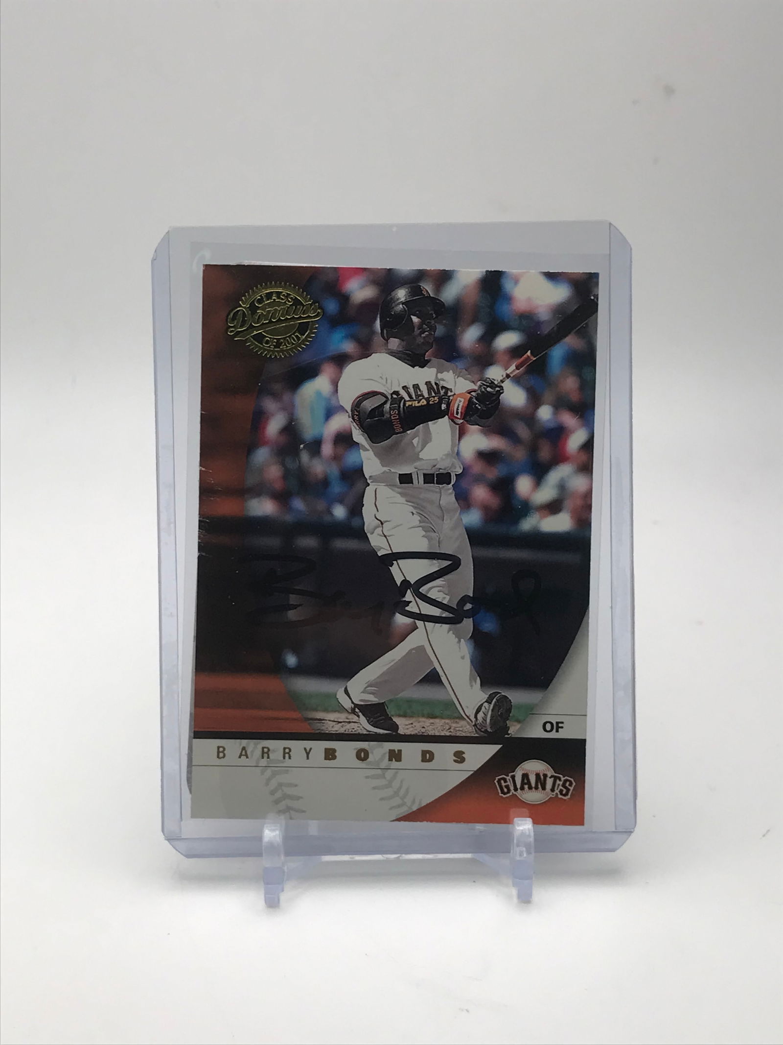 BARRY BONDS SIGNED BASEBALL CARD (RED CARPET COA) (1 of 2)