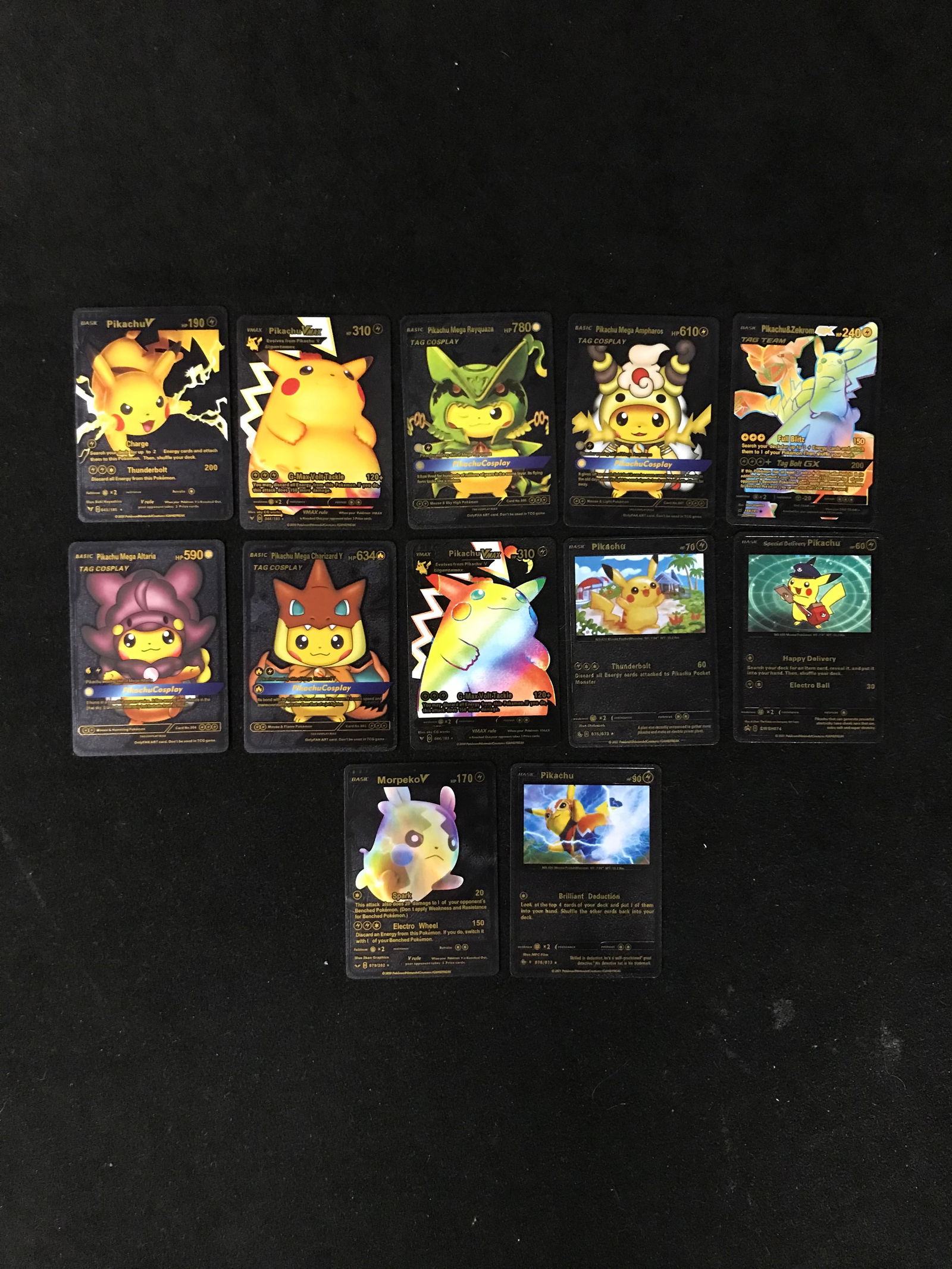 POKEMON BLACK FOIL TRADING CARD LOT (1 of 1)