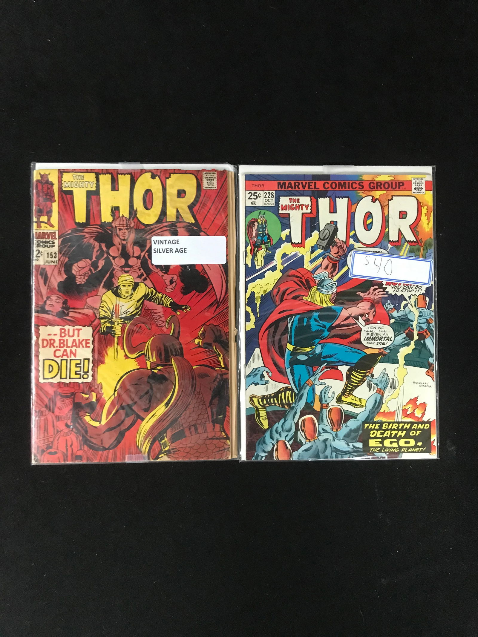 MARVEL COMICS THE MIGHTY THOR NO.153 AND NO.228 (1 of 1)