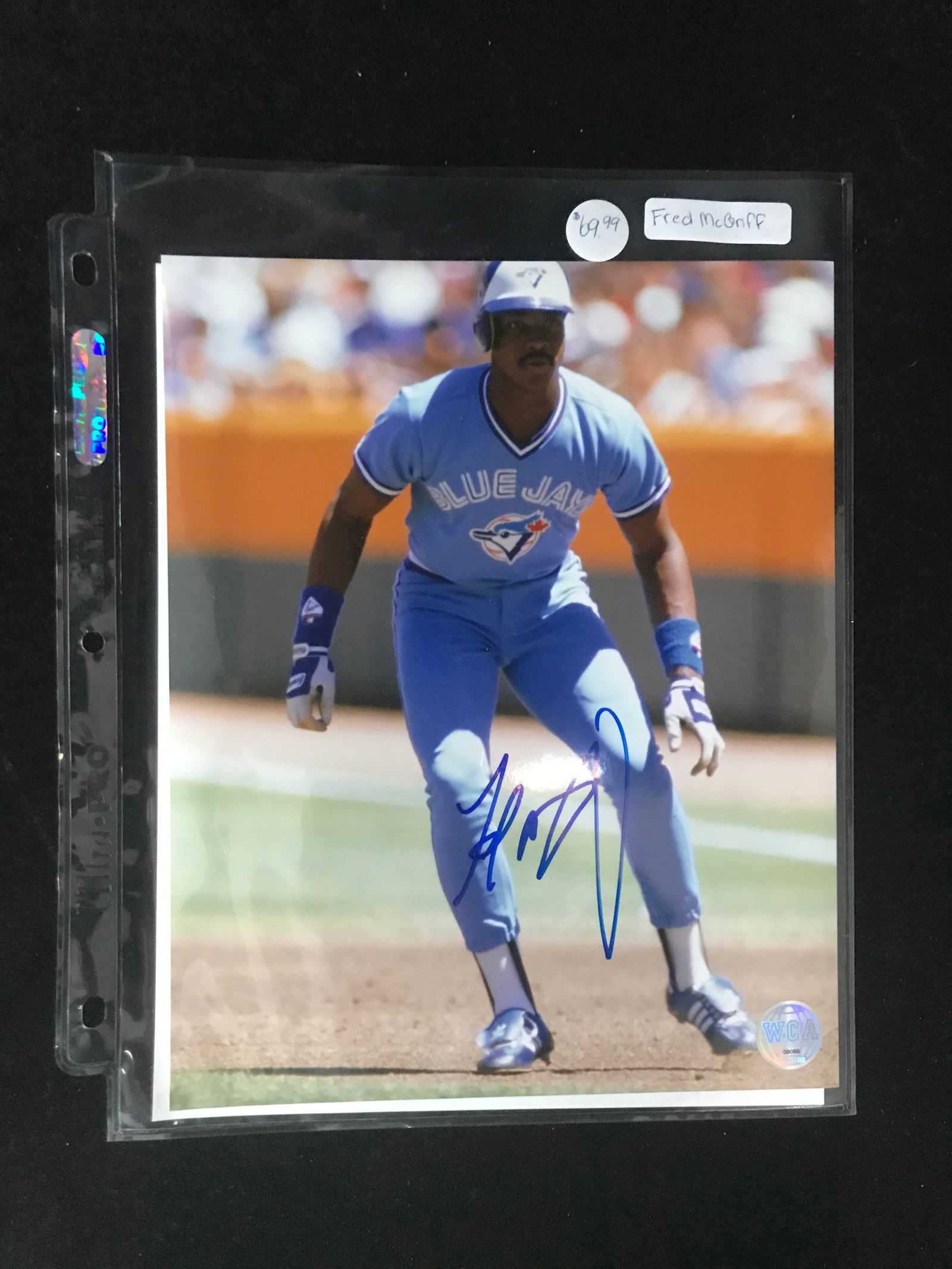 FRED MCGRIFF SIGNED TORONTO BLUE JAYS 8 X 10 (WEST COAST COLLECTIBLES COA) (1 of 2)