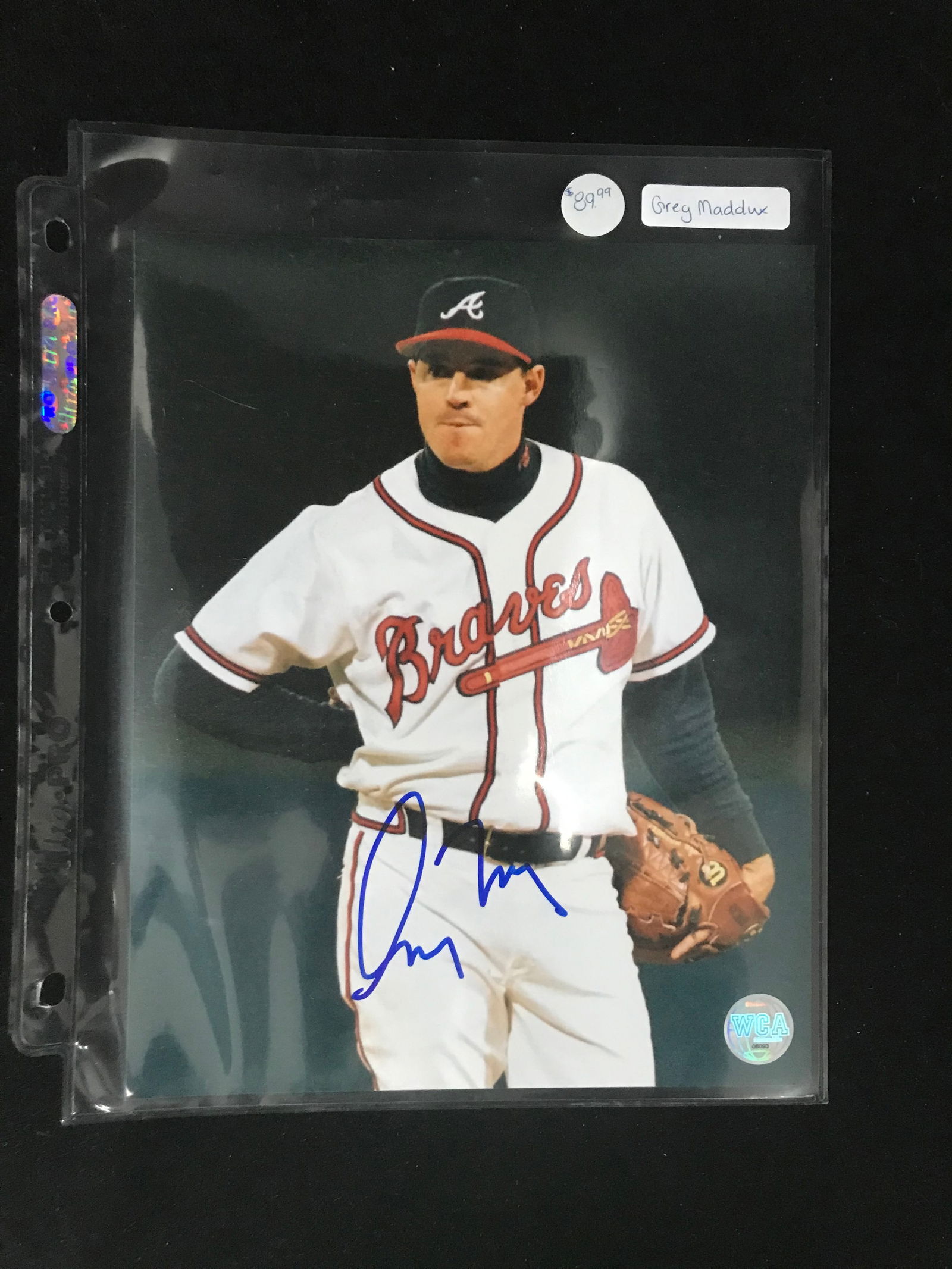 GREG MADDUX SIGNED ATLANTA BRAVES 8 X 10 (WEST COAST COLLECTIBLES COA) (1 of 2)