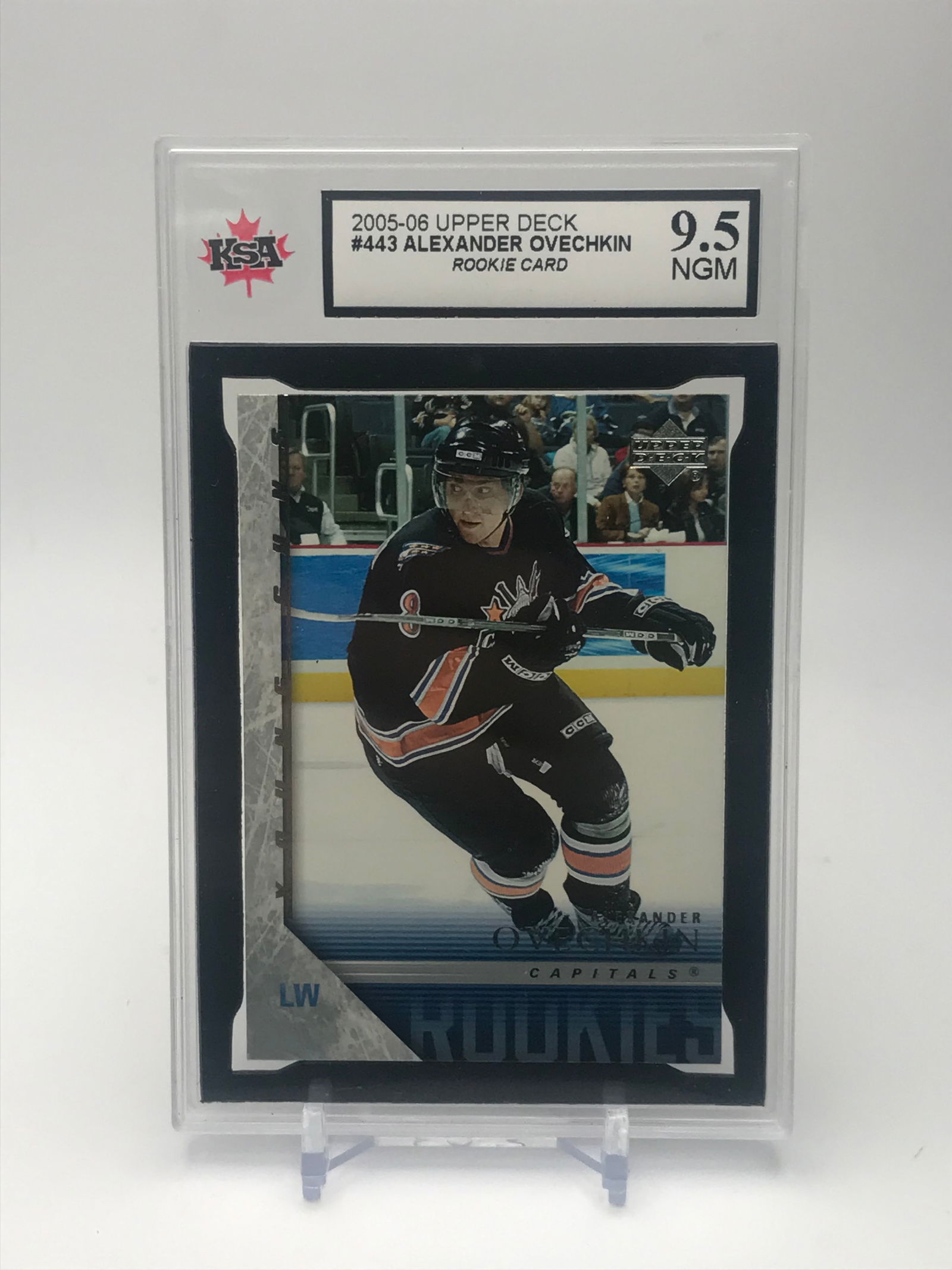 2005-06 UPPER DECK  ALEXANDER OVECHKIN YOUNG GUNS ROOKIE CARD KSA 9.5 (1 of 2)