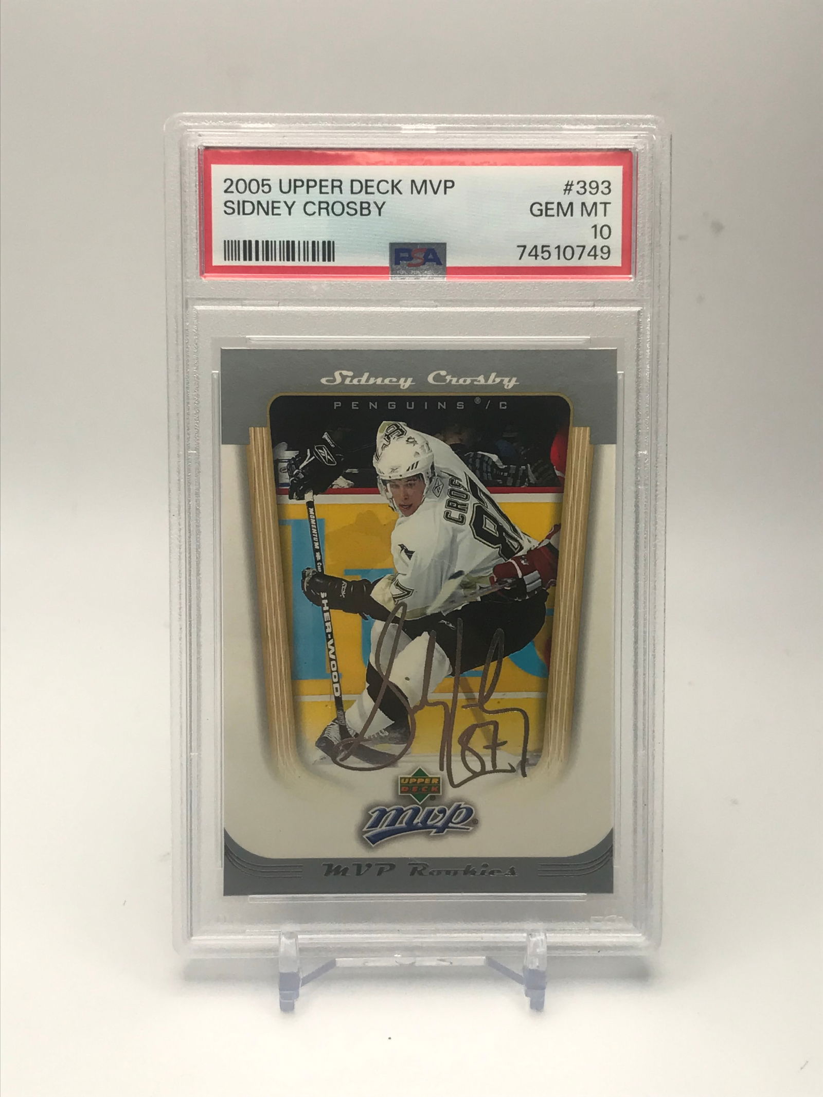 2005 UPPER DECK MVP SIDNEY CROSBY PSA GRADED 10 (1 of 1)