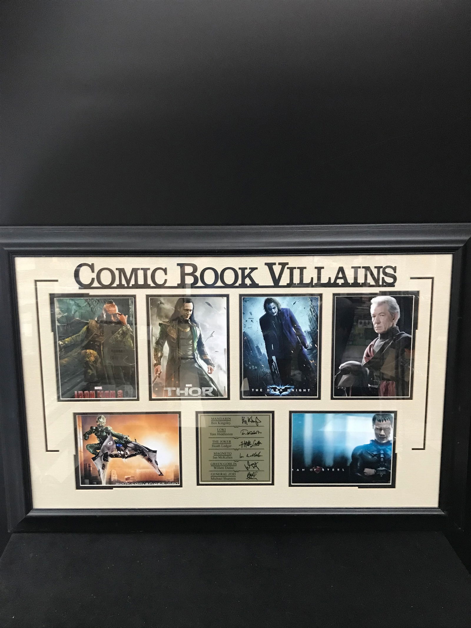CUSTOM FRAMED 20 X 26 COMIC BOOK VILLAINS DISPLAY (1 of 2)