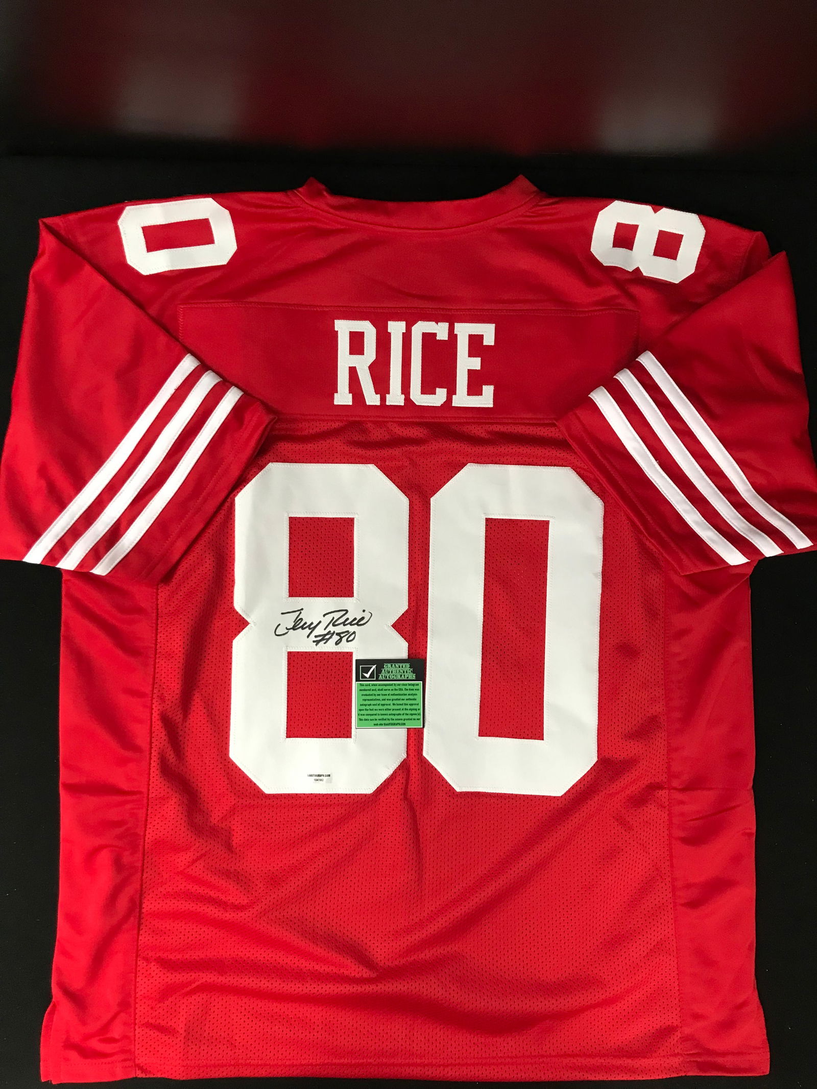 JERRY RICE SIGNED JERSEY GAA COA (1 of 2)