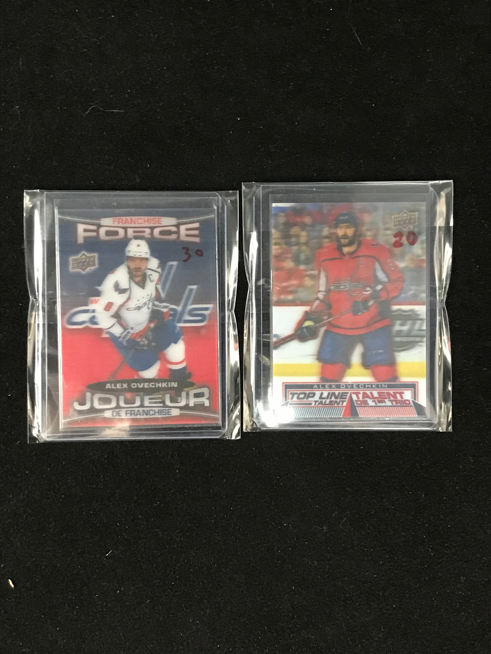 LOT OF 2 ALEXANDER OVECHKIN CARDS: Prices are in Canadian dollars
