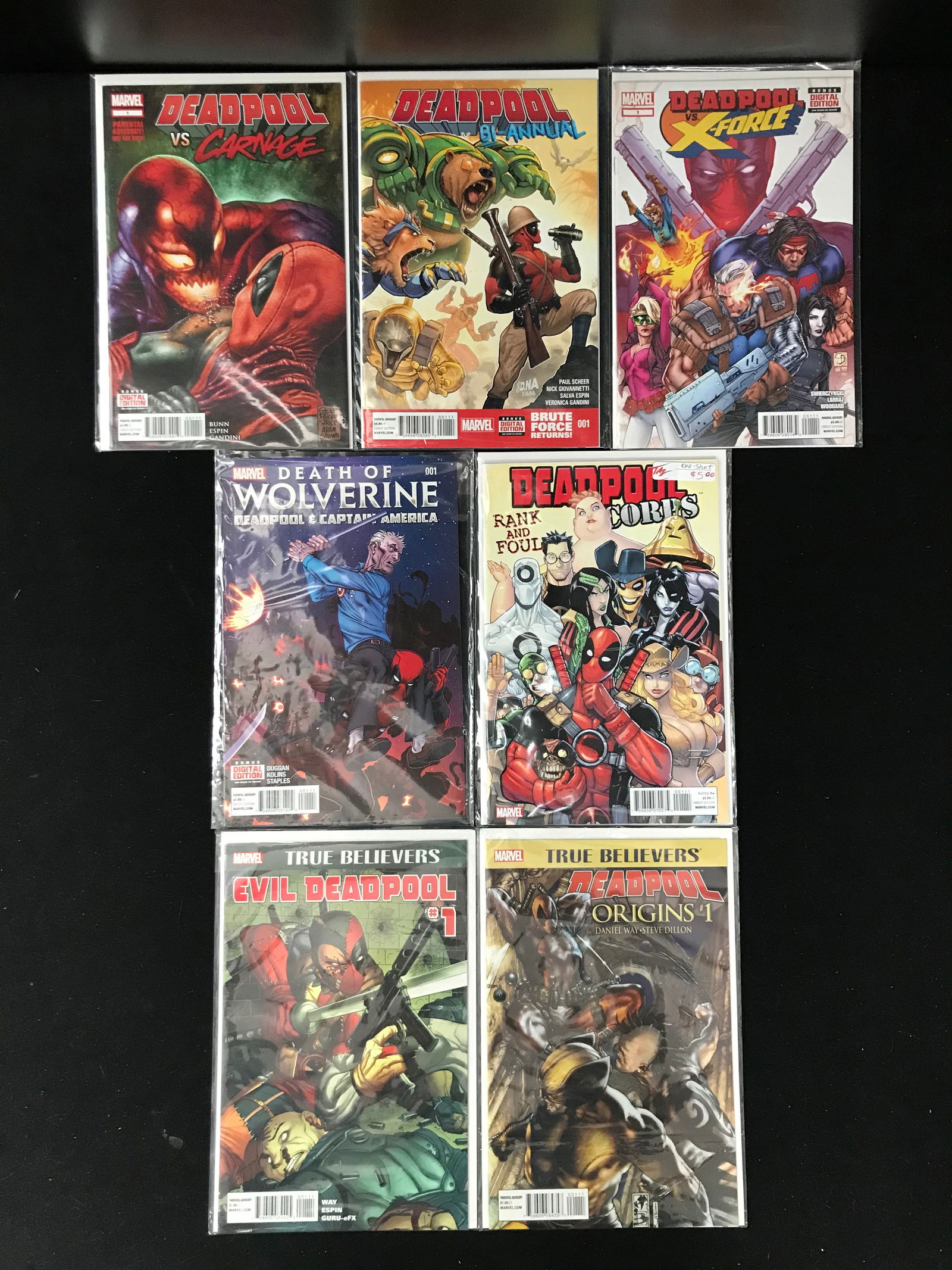 LOT OF 7 COMICS VARIOUS TITLES (MARVEL COMICS) (1 of 1)
