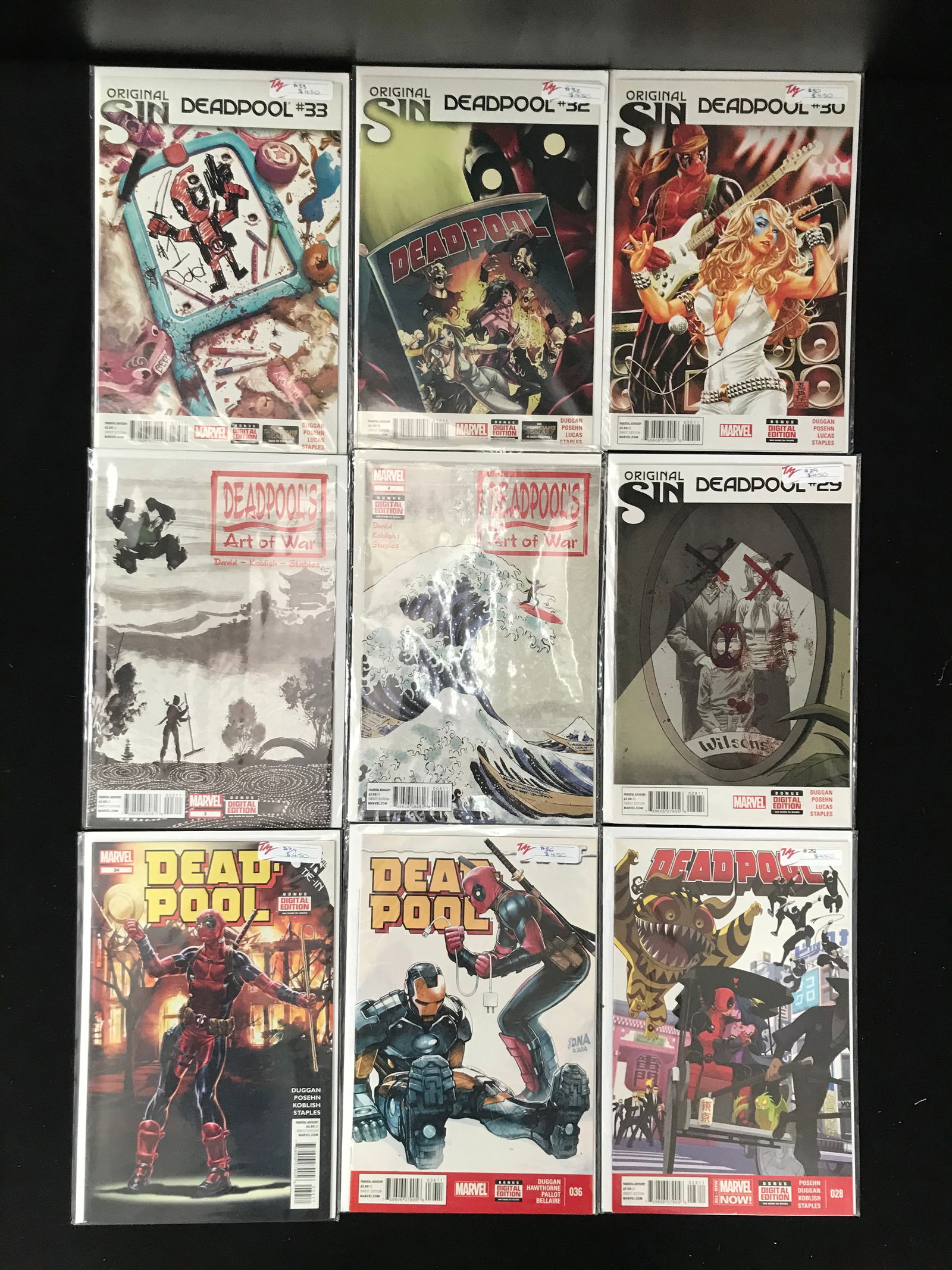 LOT OF 9 DEADPOOL COMICS (ORIGINAL SIN COMICS) (1 of 1)