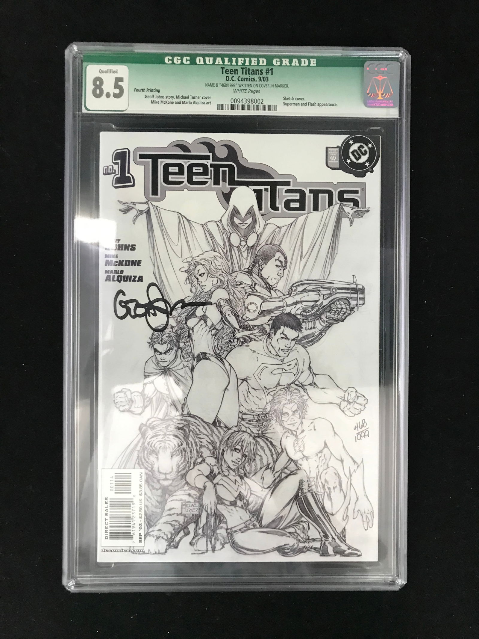 DC COMICS NO.1 TEEN TITANS FOURTH PRINTING CGC GRADED 8.5 (1 of 1)