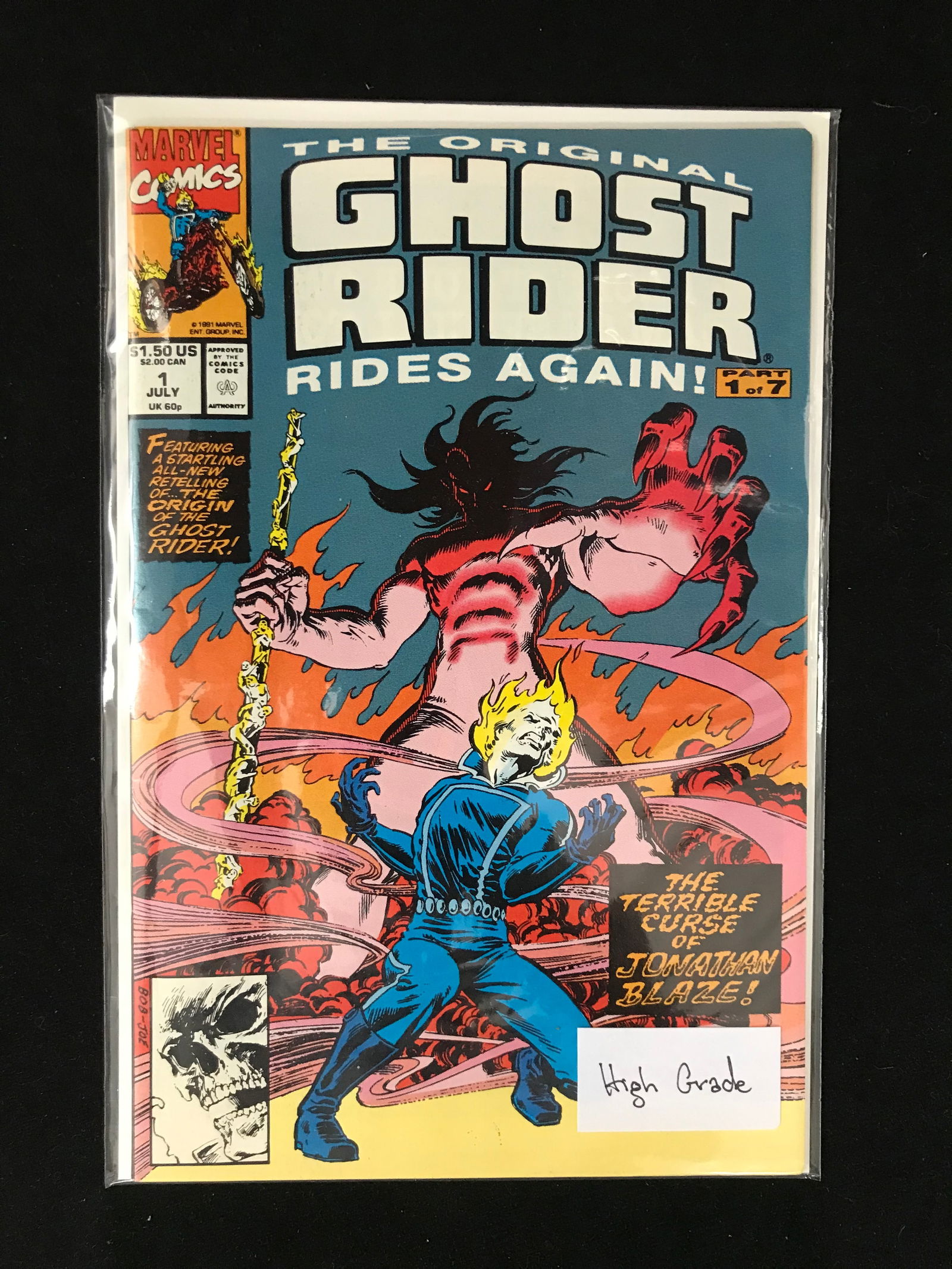 MARVEL COMICS THE ORIGINAL GHOST RIDER NO.1 (1 of 1)