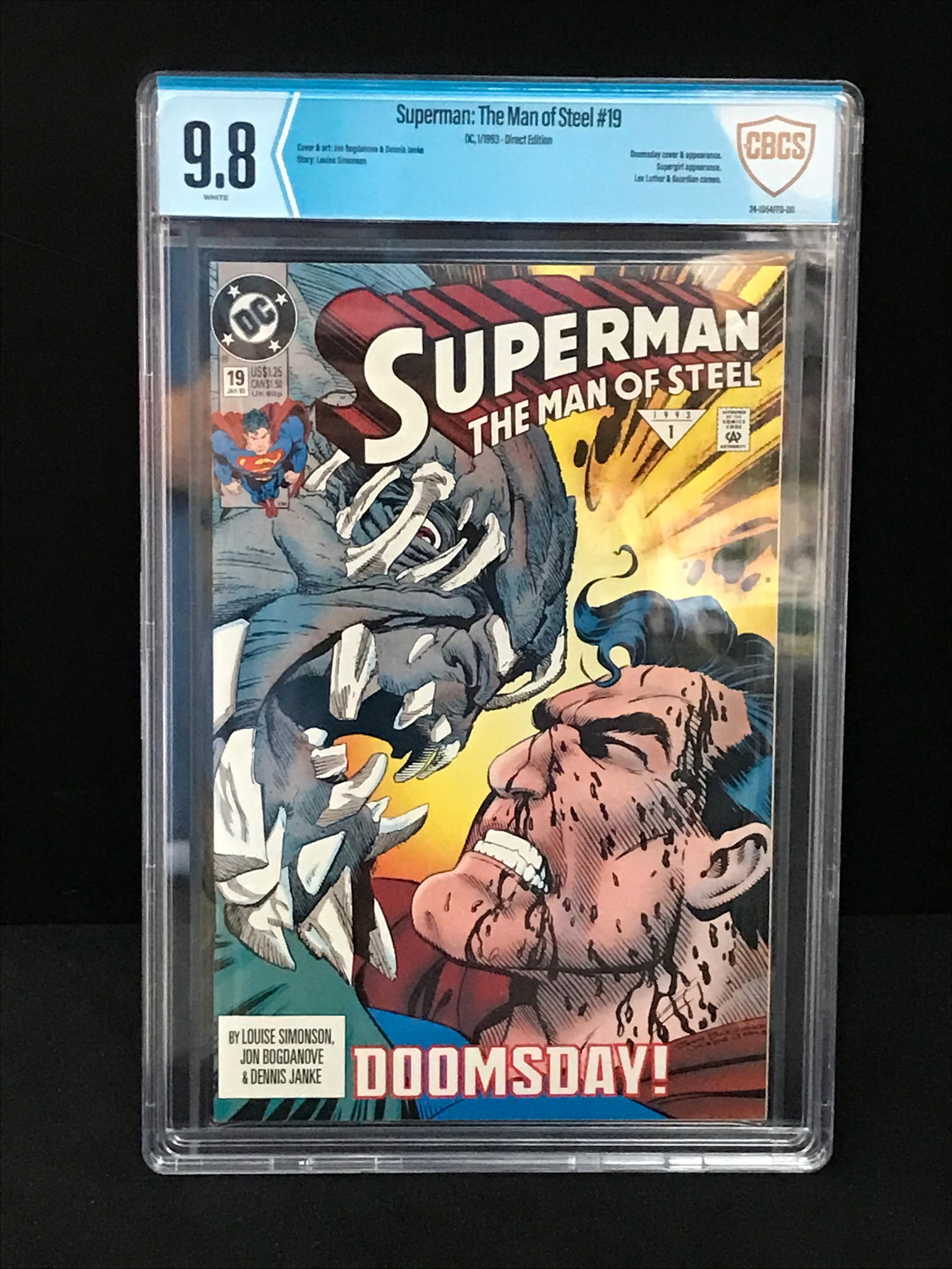 DC COMICS NO.19 SUPERMNA THE MAN OF STEEL CBCS GRADED 9.8 (1 of 1)