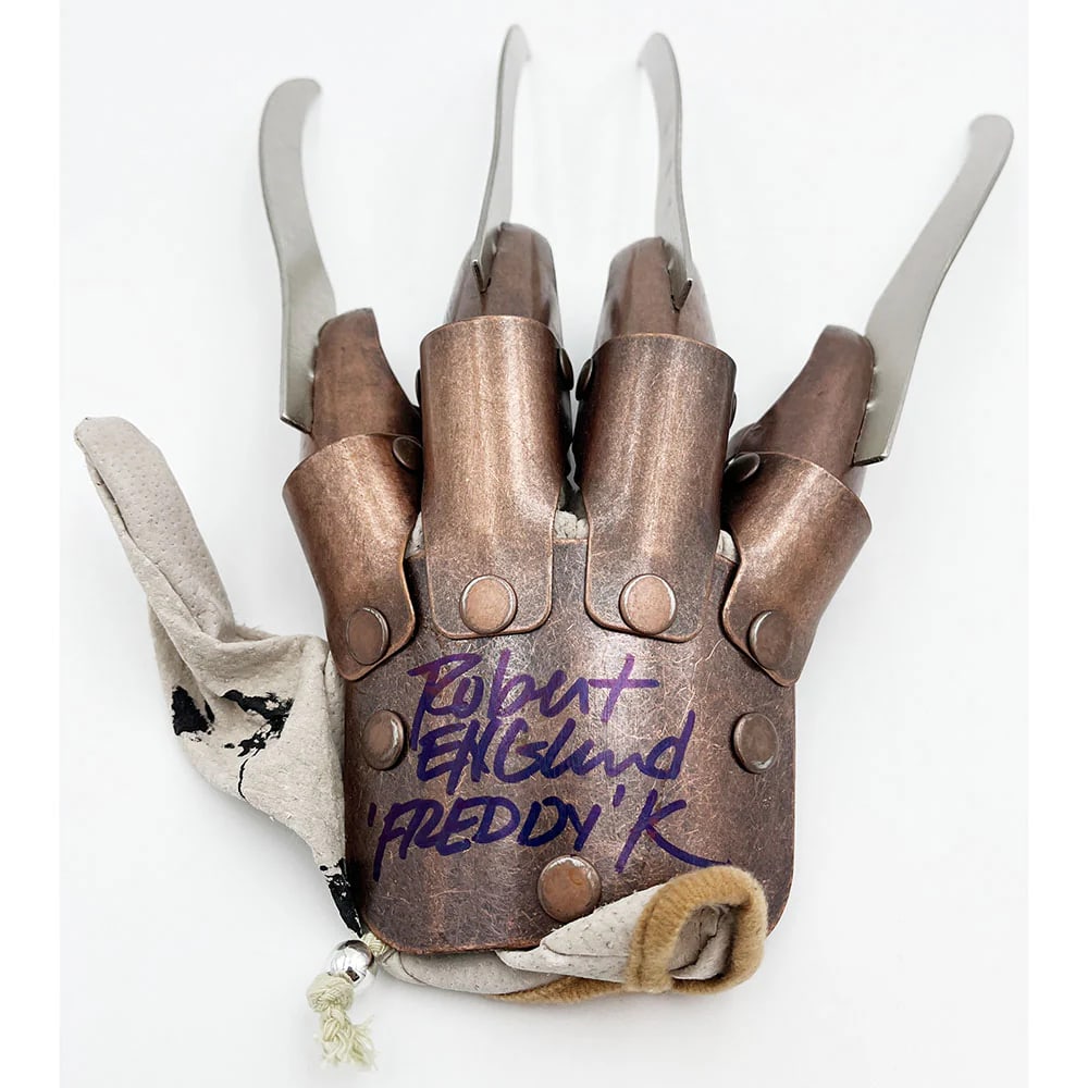 Robert Englund Autographed "Freddy Krueger" Glove frozen pond: Prices are in Canadian dollars