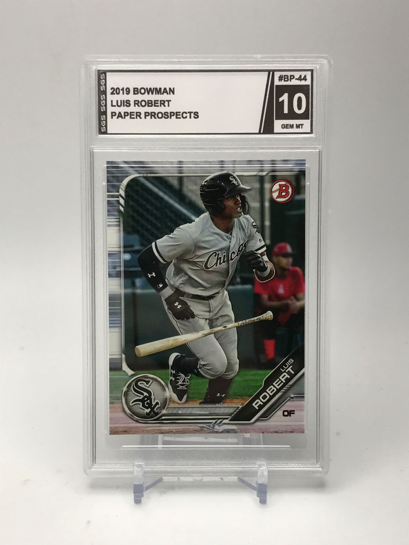 2019 BOWMAN NO.BP-44 LUIS ROBERT PAPER PROSPECTS SGS GRADED 10 (1 of 1)