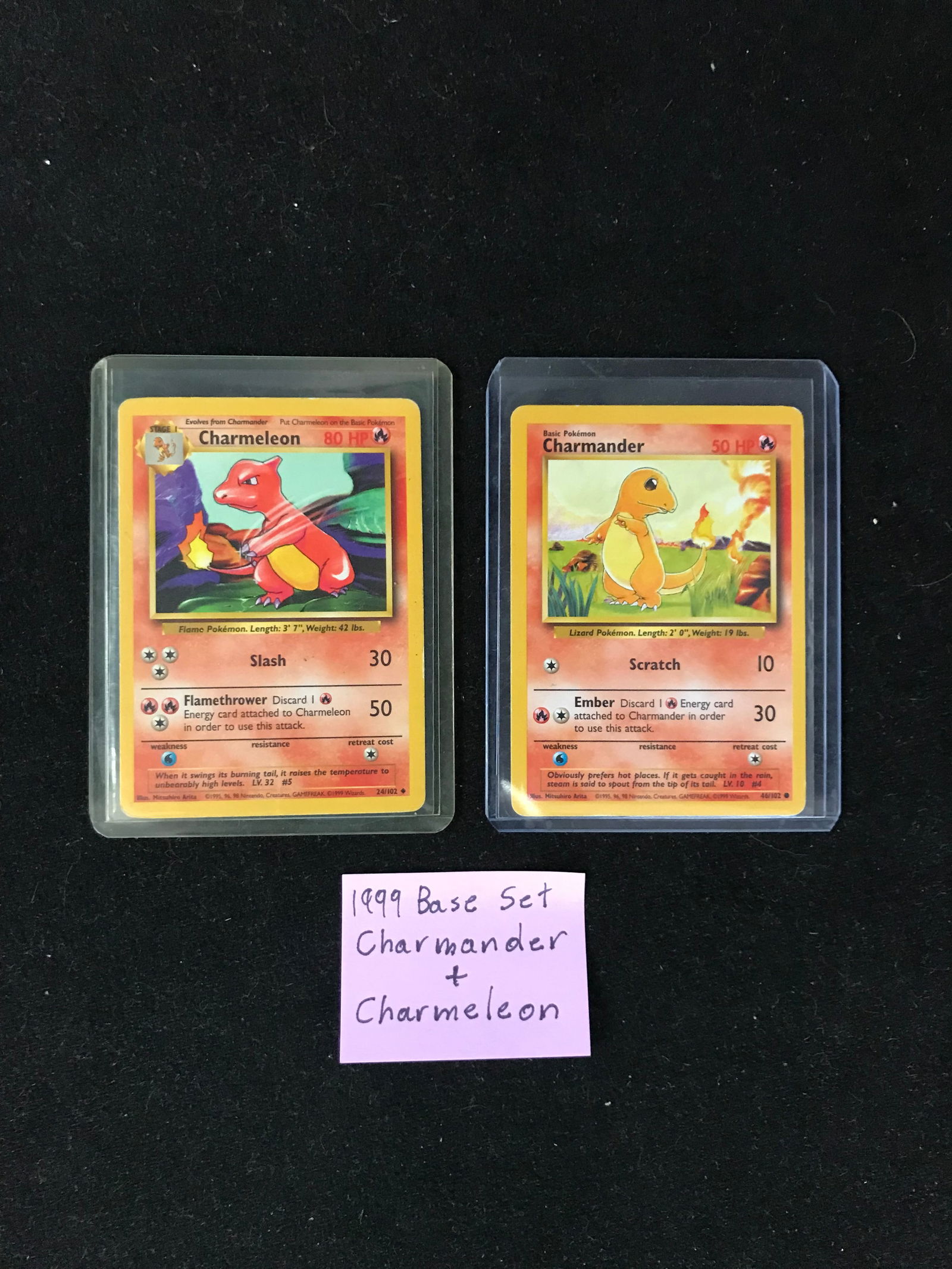 1999 POKEMON BASE SET CHARMANDER AND CHARMELEON (1 of 1)