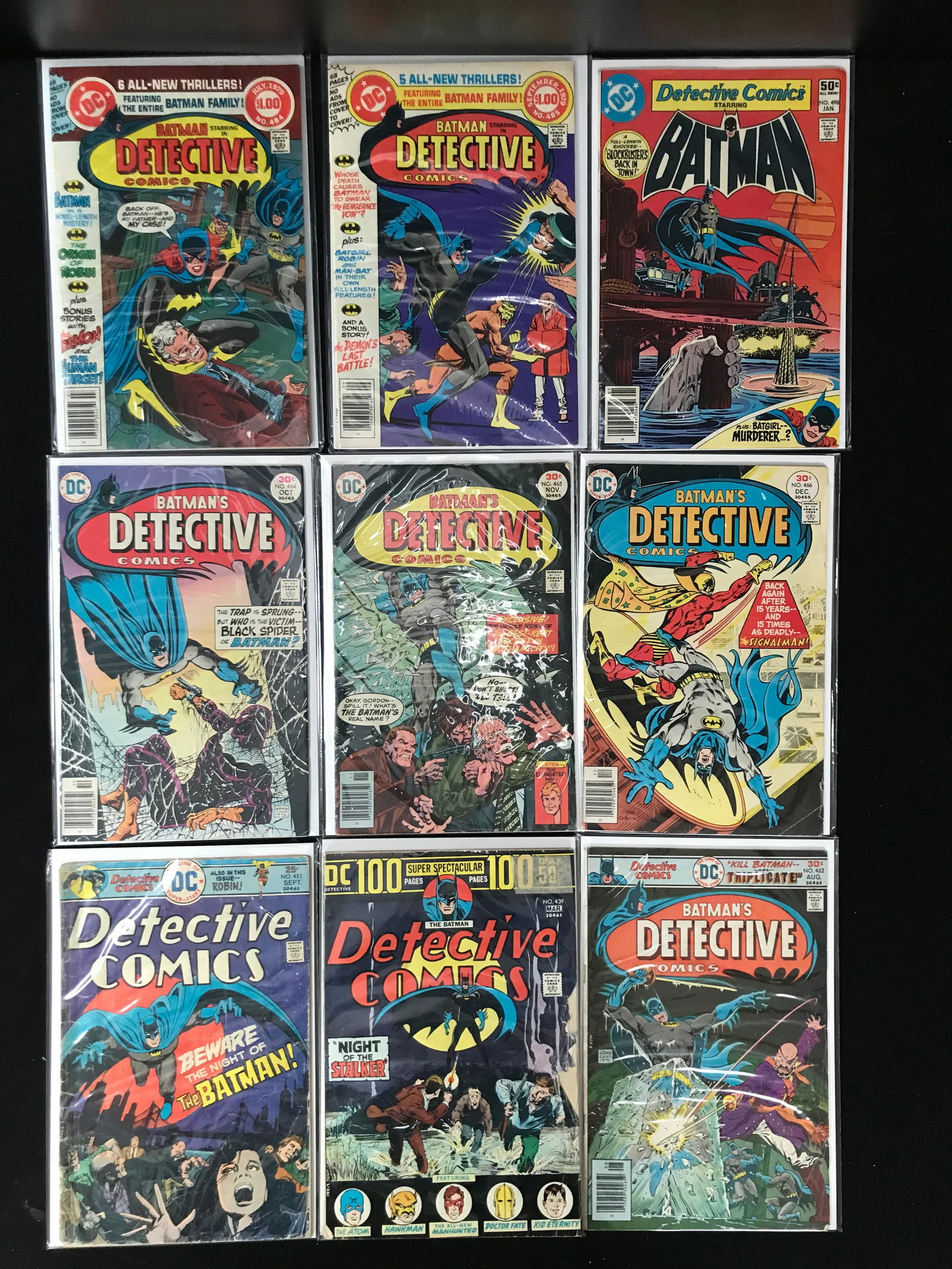 LOT OF 9 DETECTIVE COMICS (DC COMICS) (1 of 1)