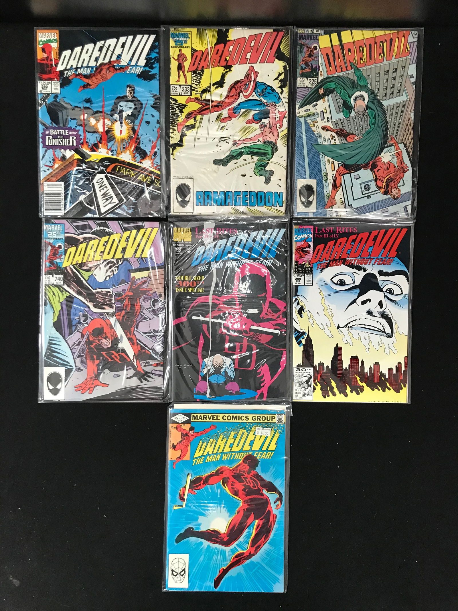 LOT OF 7 DAREDEVIL COMICS (MARVEL COMICS) (1 of 1)