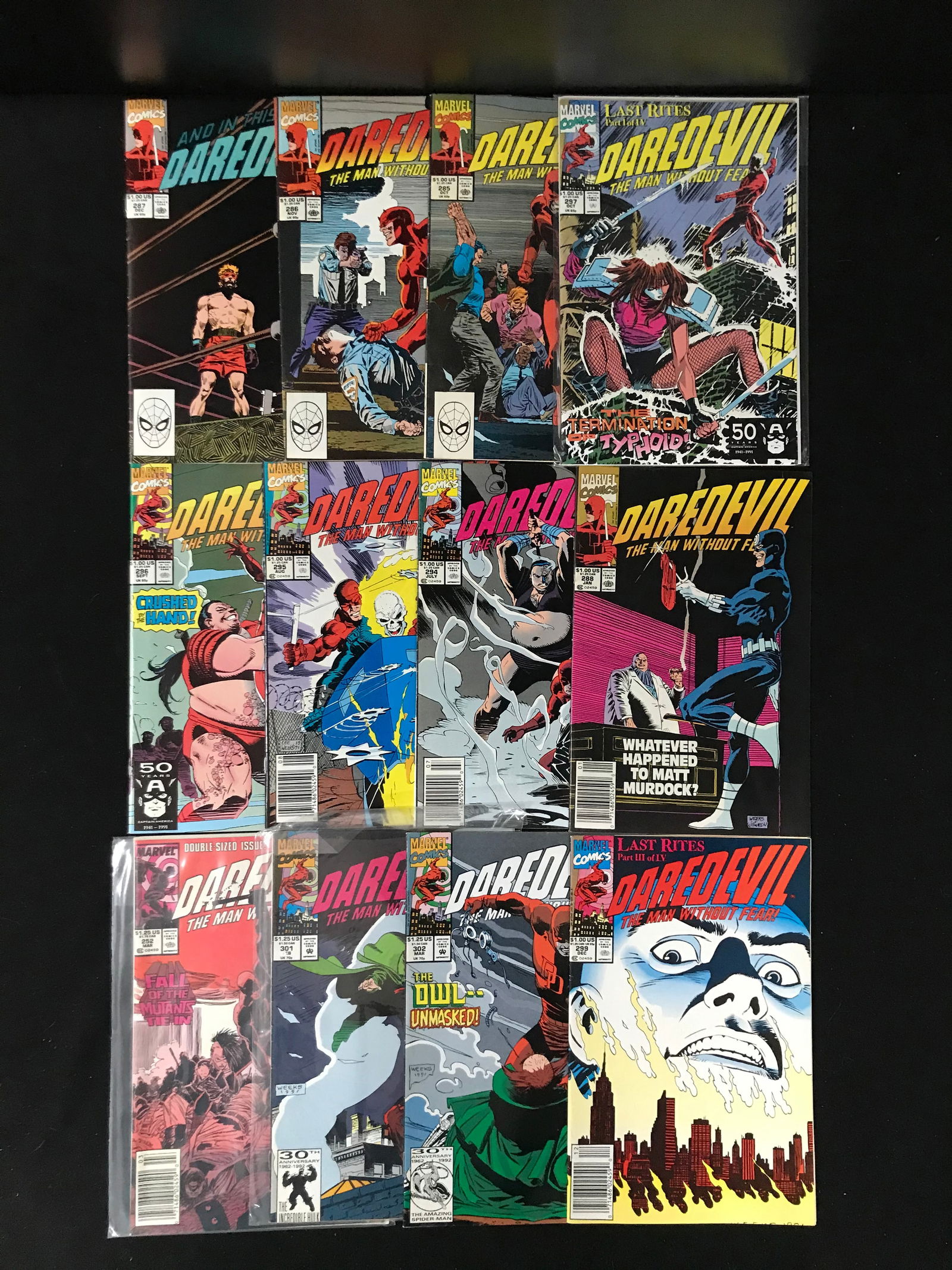 LOT OF 12 DAREDEVIL COMICS (MARVEL COMICS) (1 of 1)
