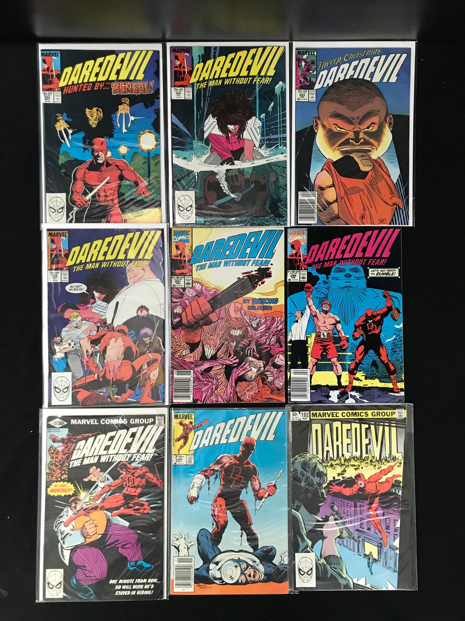 LOT OF 9 DAREDEVIL COMICS (MARVEL COMICS) (1 of 1)