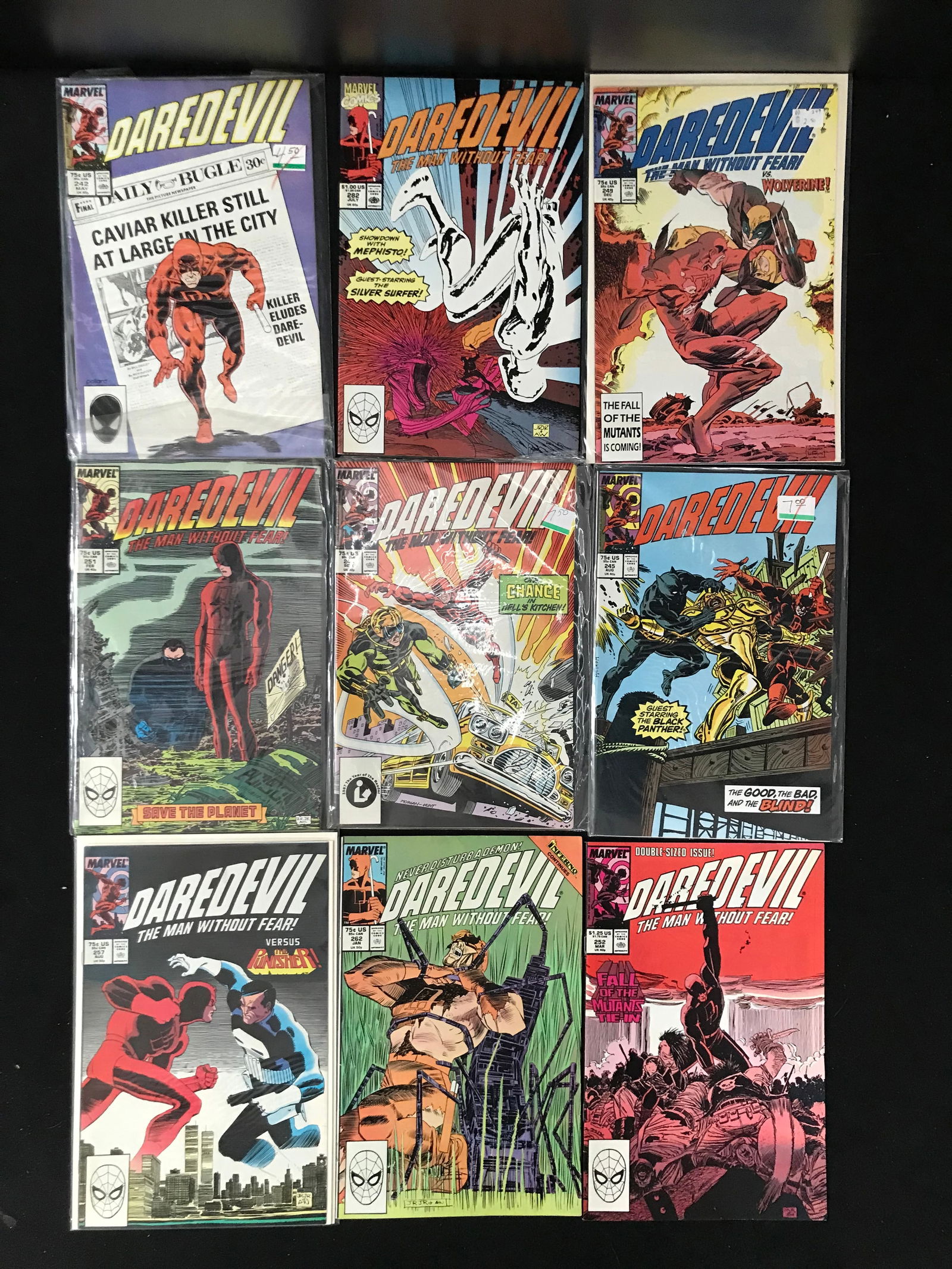 LOT OF 9 DAREDEVIL COMICS (MARVEL COMICS) (1 of 1)