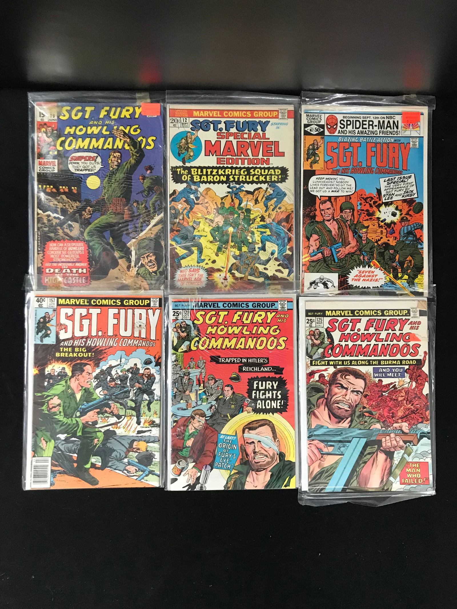 LOT OF 6 SGT FURY COMICS (MARVEL COMICS) (1 of 1)