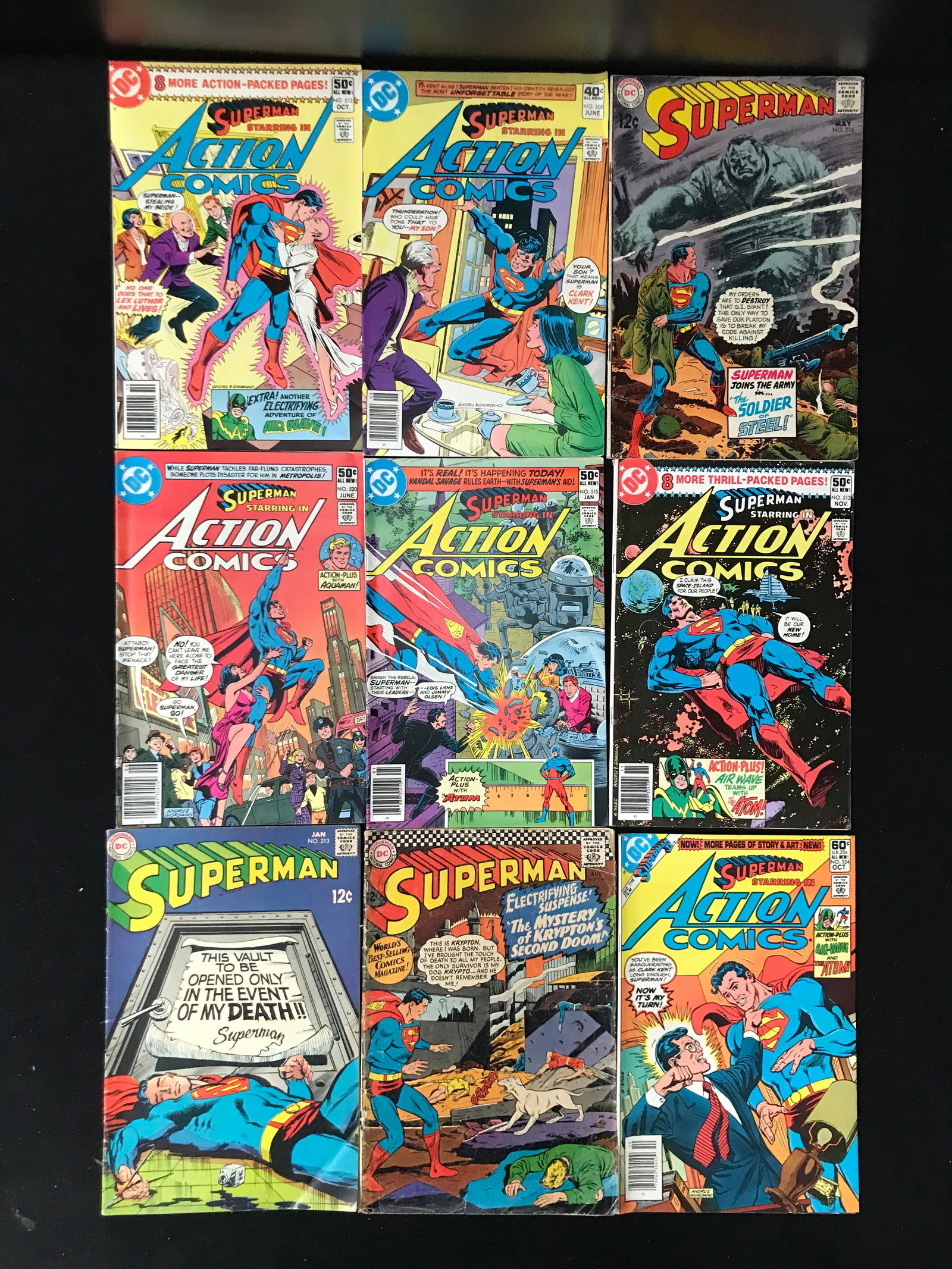 LOT OF 9 SUPERMAN COMICS (DC COMICS) (1 of 1)