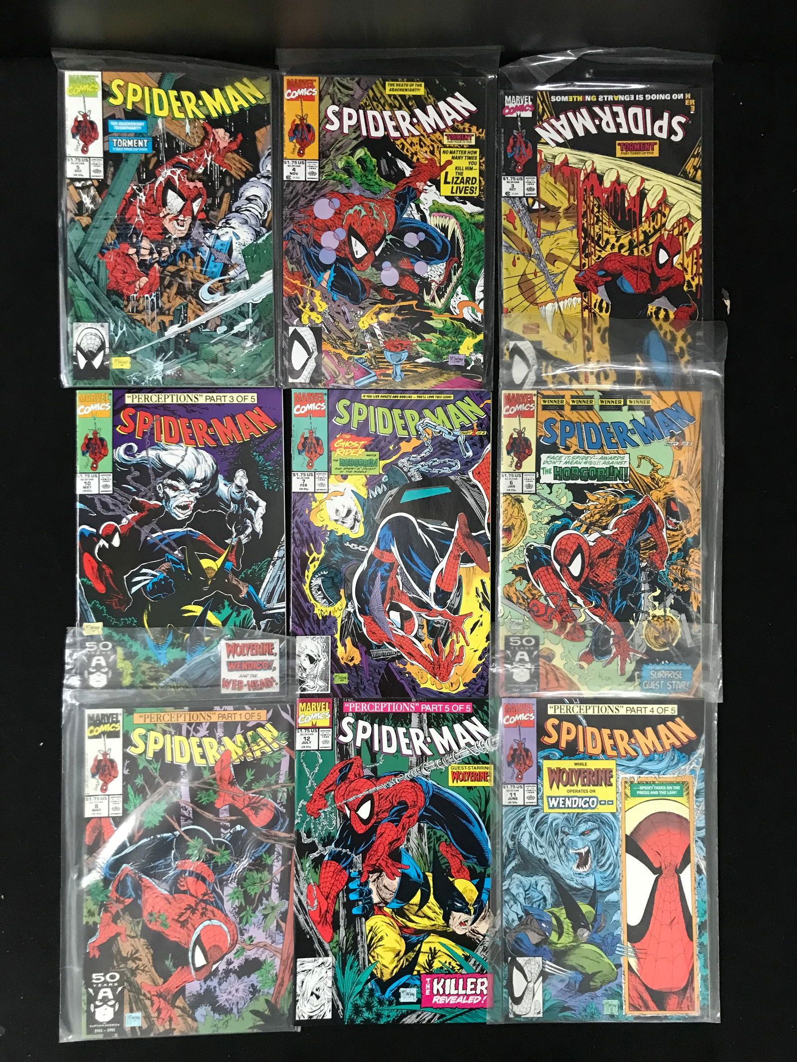 LOT OF 9 SPIDERMAN COMICS (MARVEL COMICS) (1 of 1)
