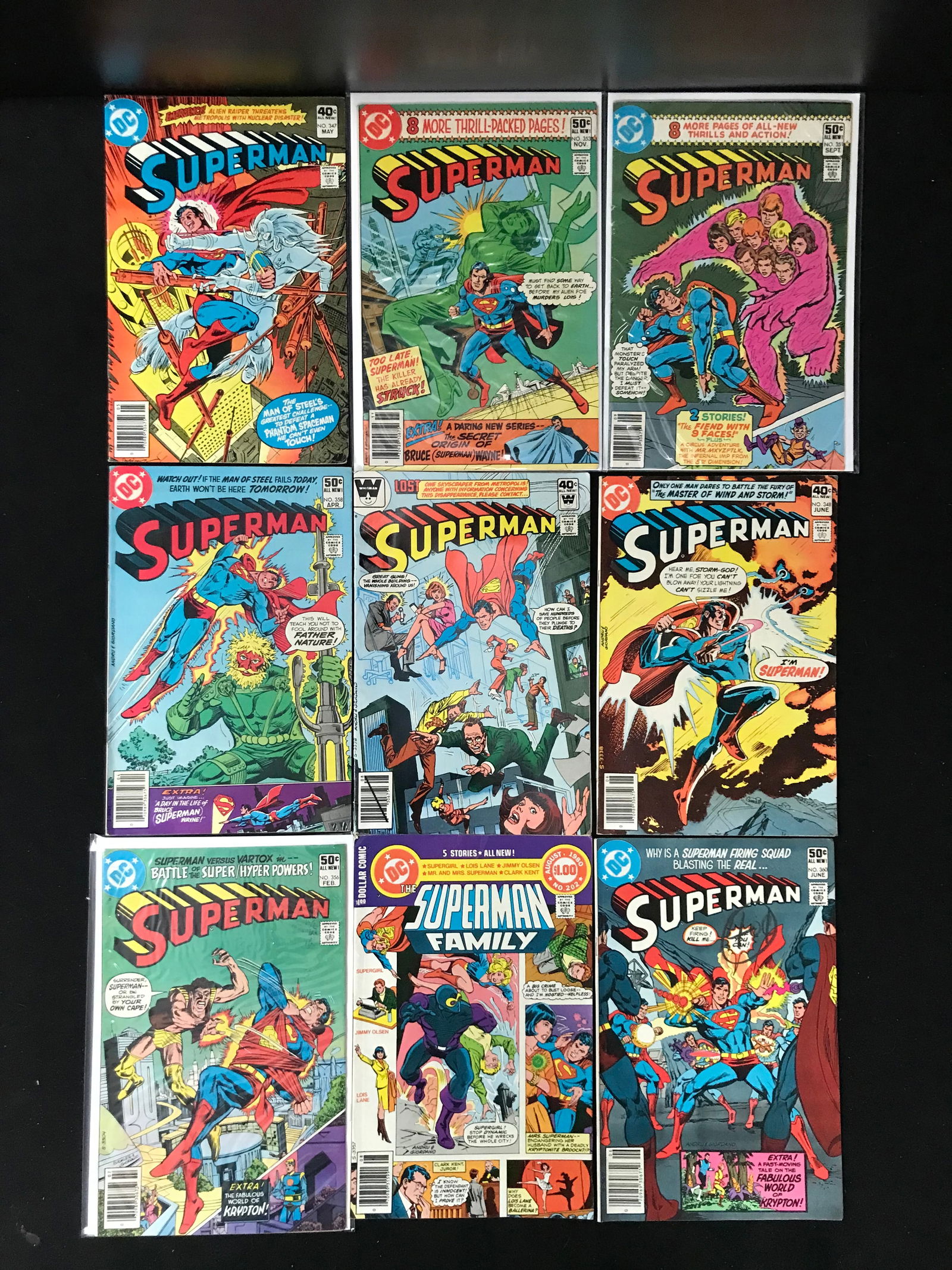 LOT OF 9 SUPERMAN COMICS (DC COMICS) (1 of 1)