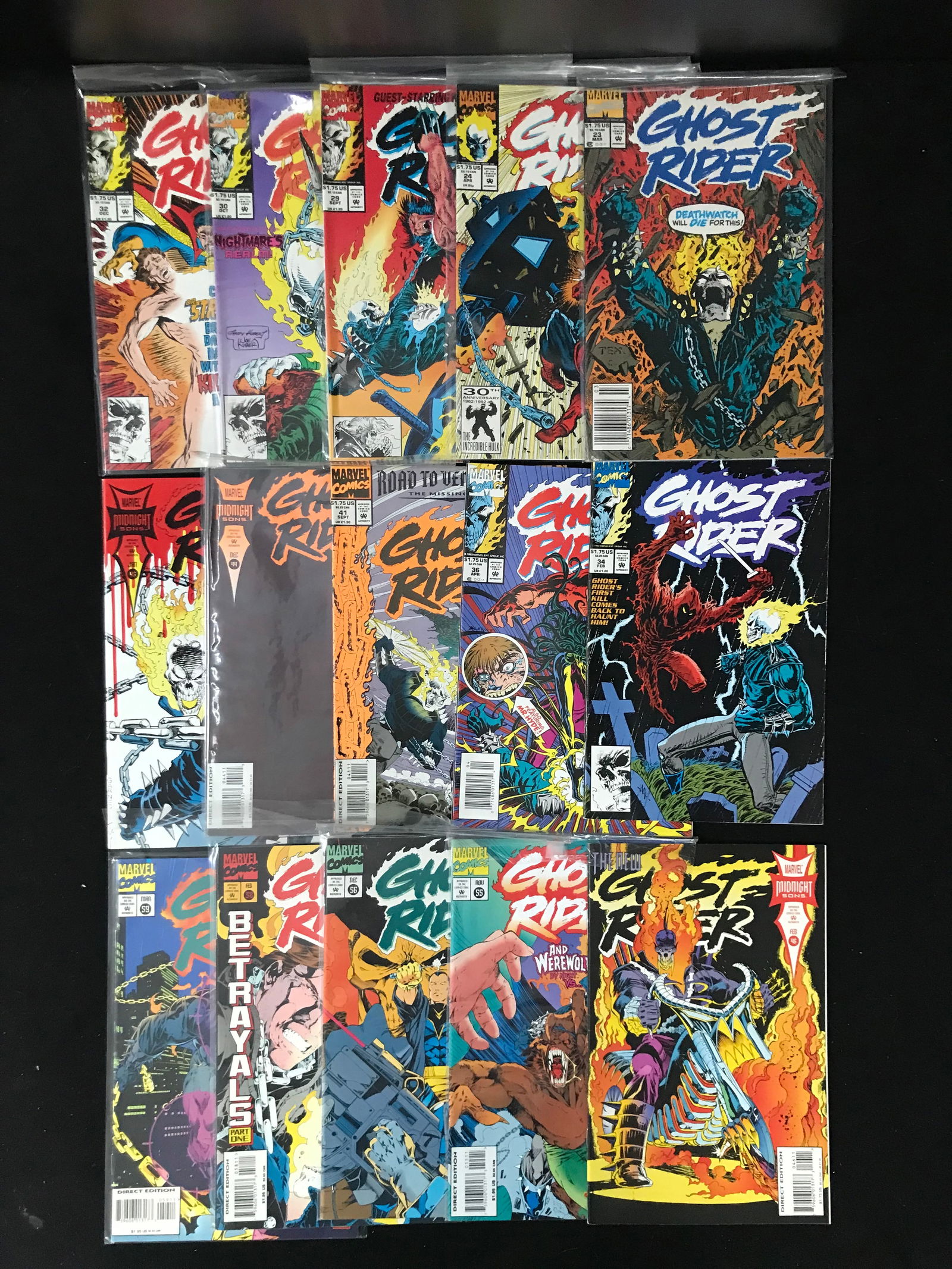 LOT OF 15 GHOST RIDER COMICS (MARVEL COMICS) (1 of 1)