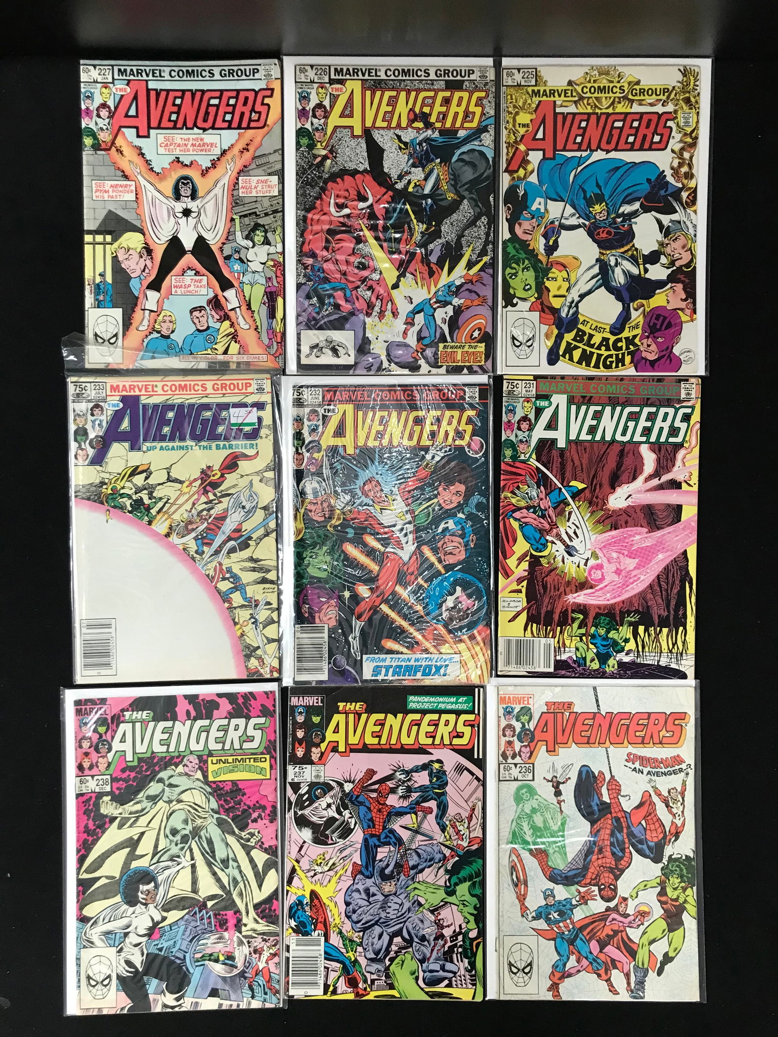 LOT OF 9 THE AVENGERS COMICS (MARVEL COMICS) (1 of 1)