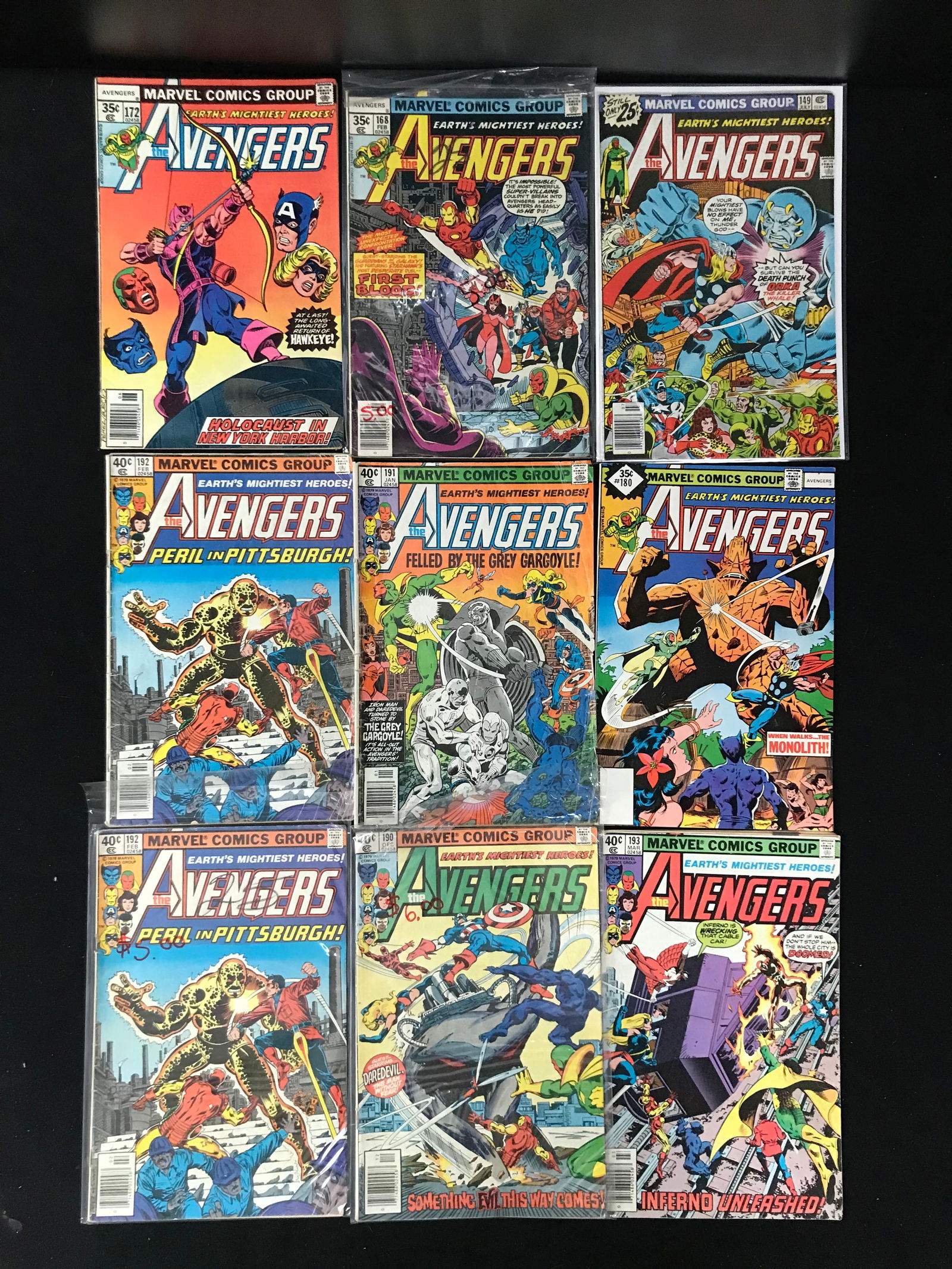 LOT OF 9 THE AVENGERS COMICS (MARVEL COMICS) (1 of 1)