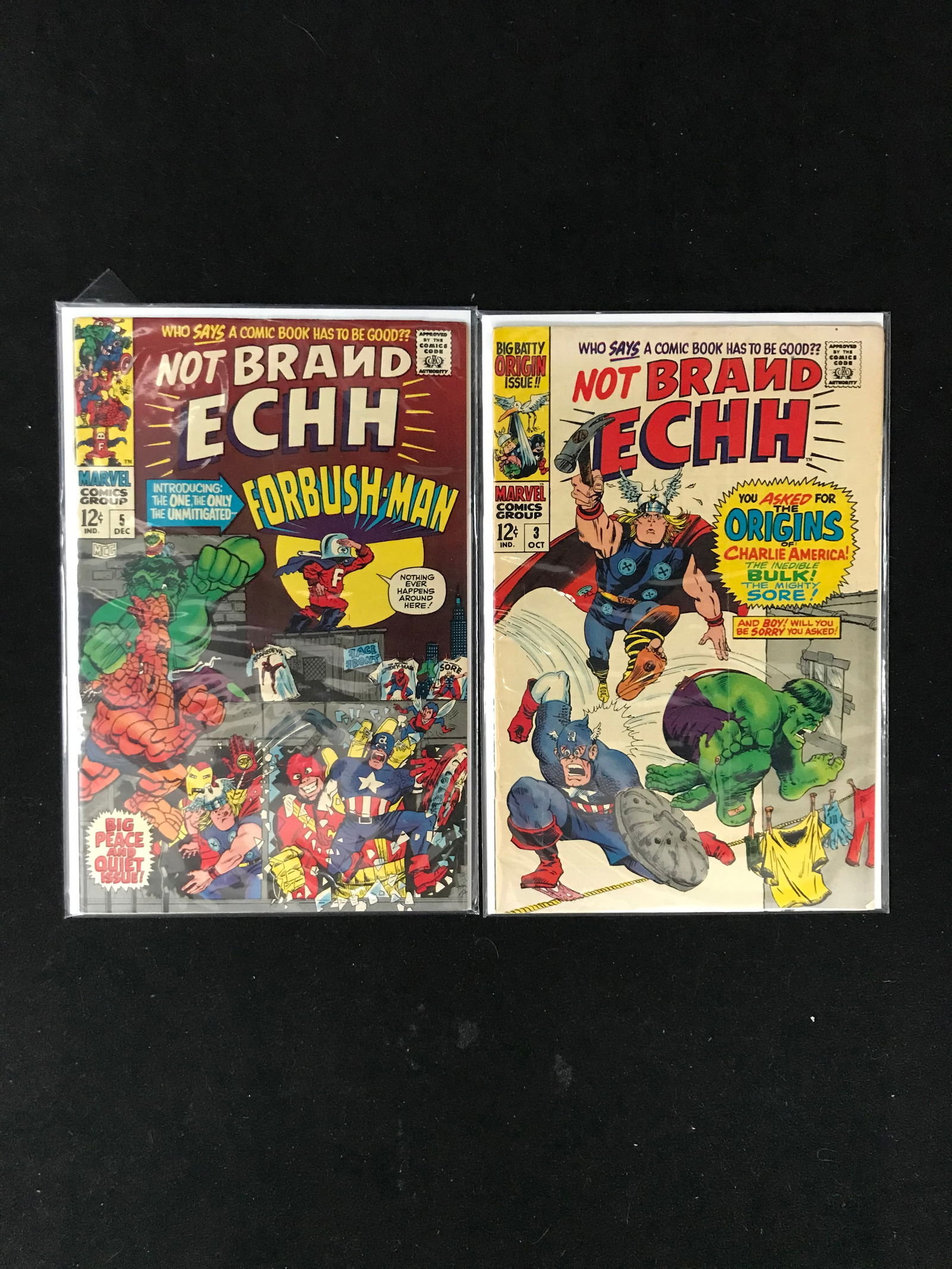 LOT OF 2 NOT BRAND ECHH COMICS (MARVEL COMICS) (1 of 1)