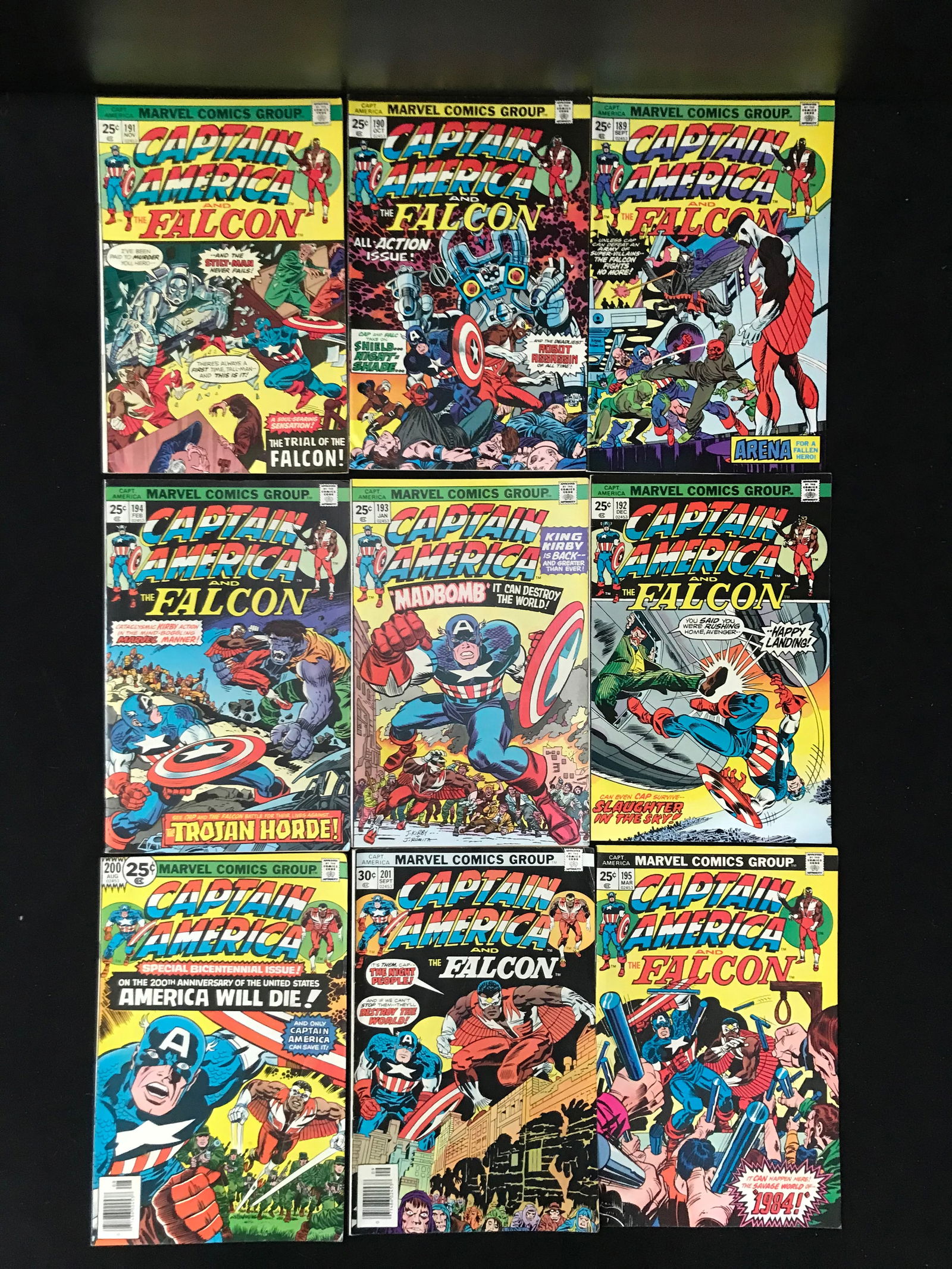 LOT OF 9 CAPTAIN AMERICA COMICS (MARVEL COMICS) (1 of 1)