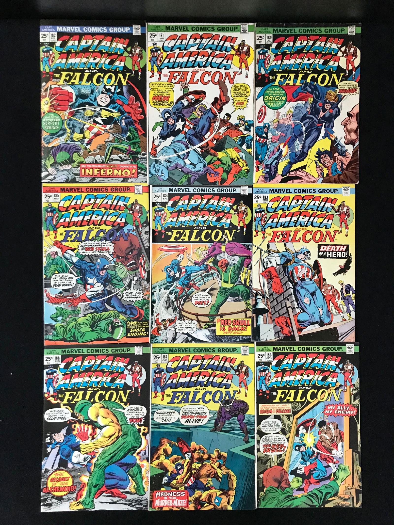 LOT OF 9 CAPTAIN AMERICA COMICS (MARVEL COMICS) (1 of 1)