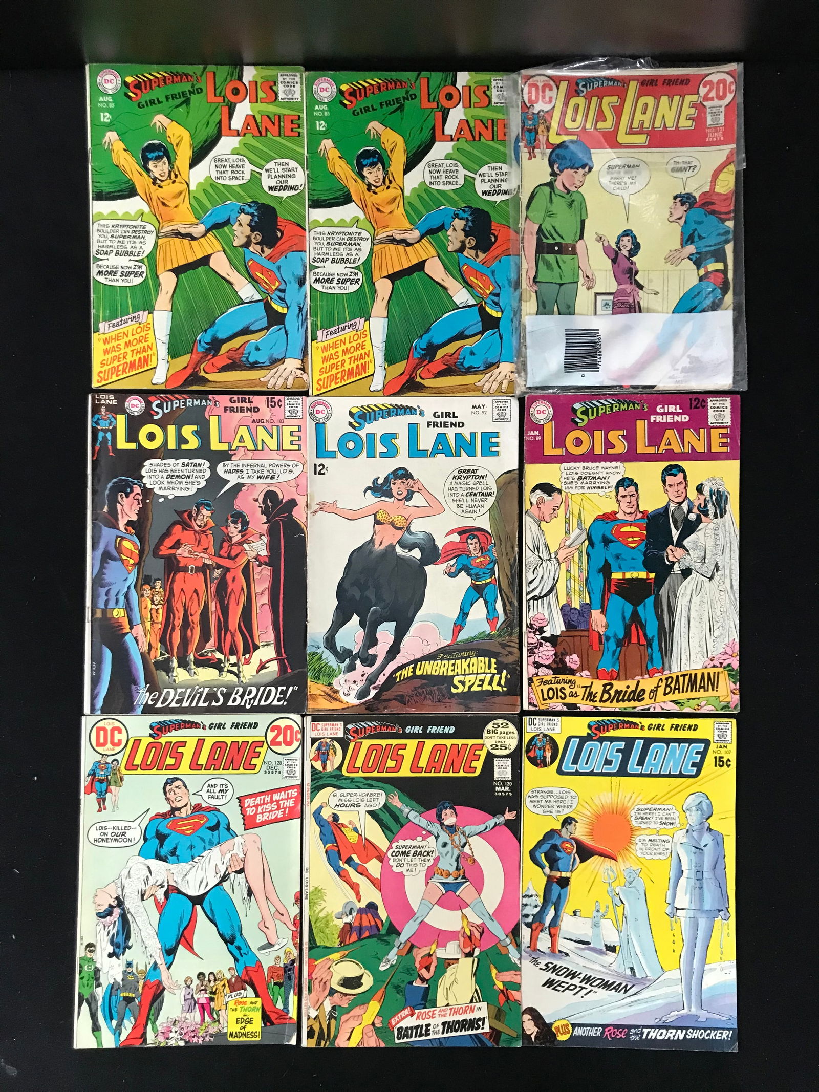 LOT OF 9 SUPERMAN'S GIRLFRIEND LOIS LANE COMICS (DC COMICS) (1 of 1)